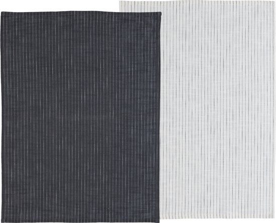 Södahl - 2 stuks Theedoeken Line serie, 50×70 cm - 100% katoen - Accessoire Loods