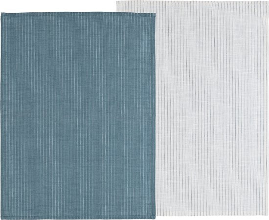 Södahl - 2 stuks Theedoeken Line serie, 50×70 cm - 100% katoen - Accessoire Loods