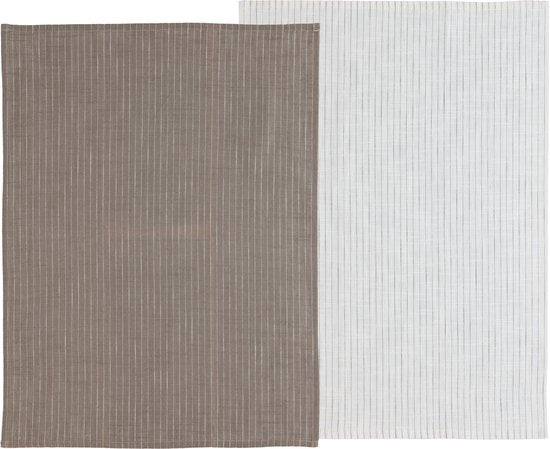 Södahl - 2 stuks Theedoeken Line serie, 50×70 cm - 100% katoen - Accessoire Loods