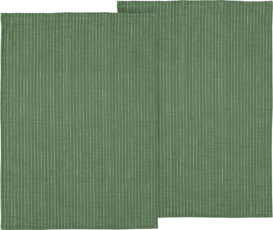 Södahl - 2 stuks Theedoeken Line serie, 50×70 cm - 100% katoen - Accessoire Loods