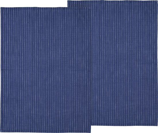 Södahl - 2 stuks Theedoeken Line serie, 50×70 cm - 100% katoen - Accessoire Loods