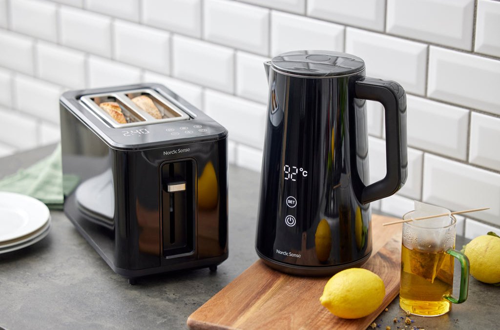 Nordic Sense digitale waterkoker, 1,5L, zwart - Accessoire Loods