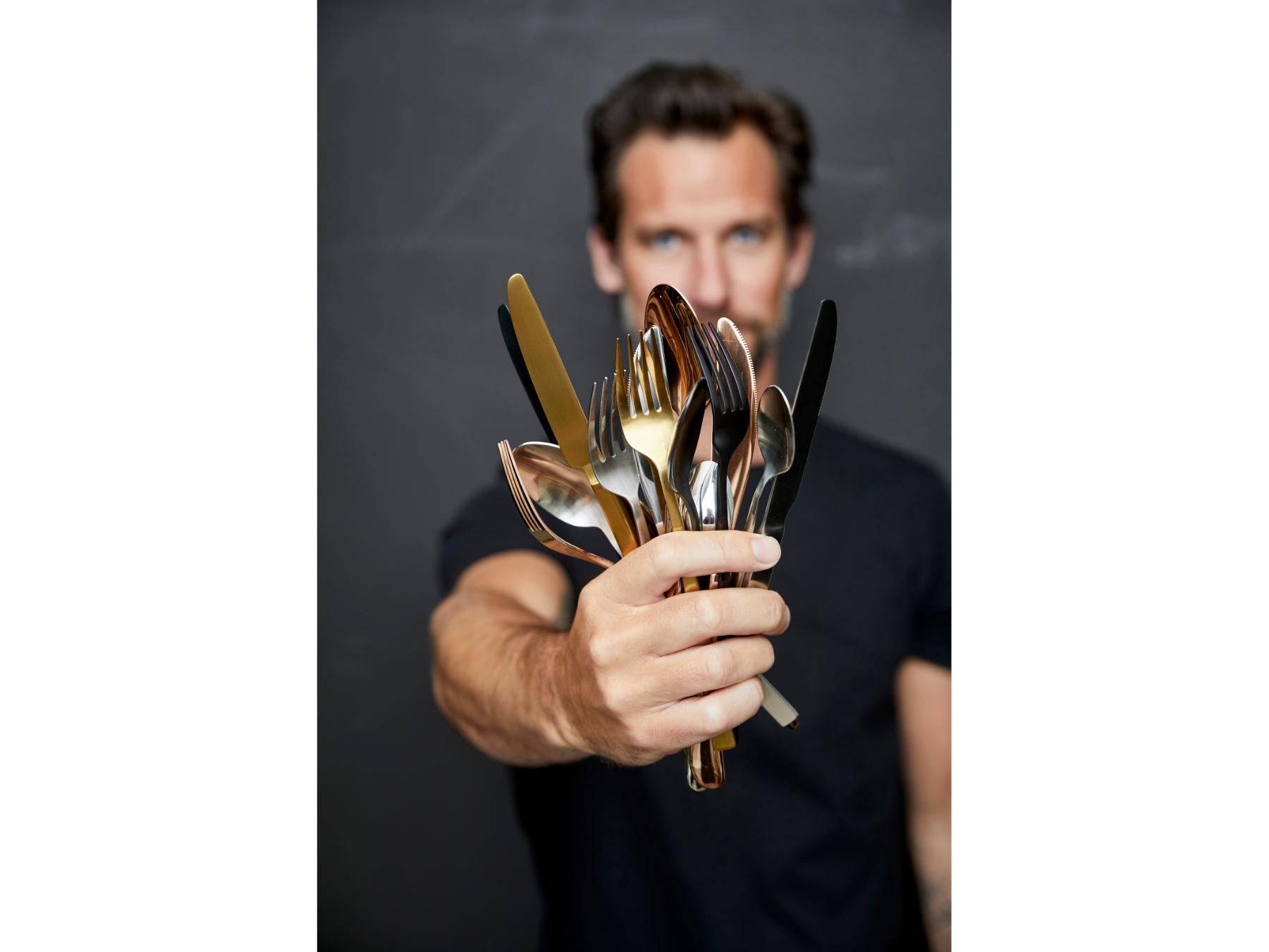 Bitz Bestekset zilver gematteerde afwerking (16 - delig) - BITZ - Accessoire Loods