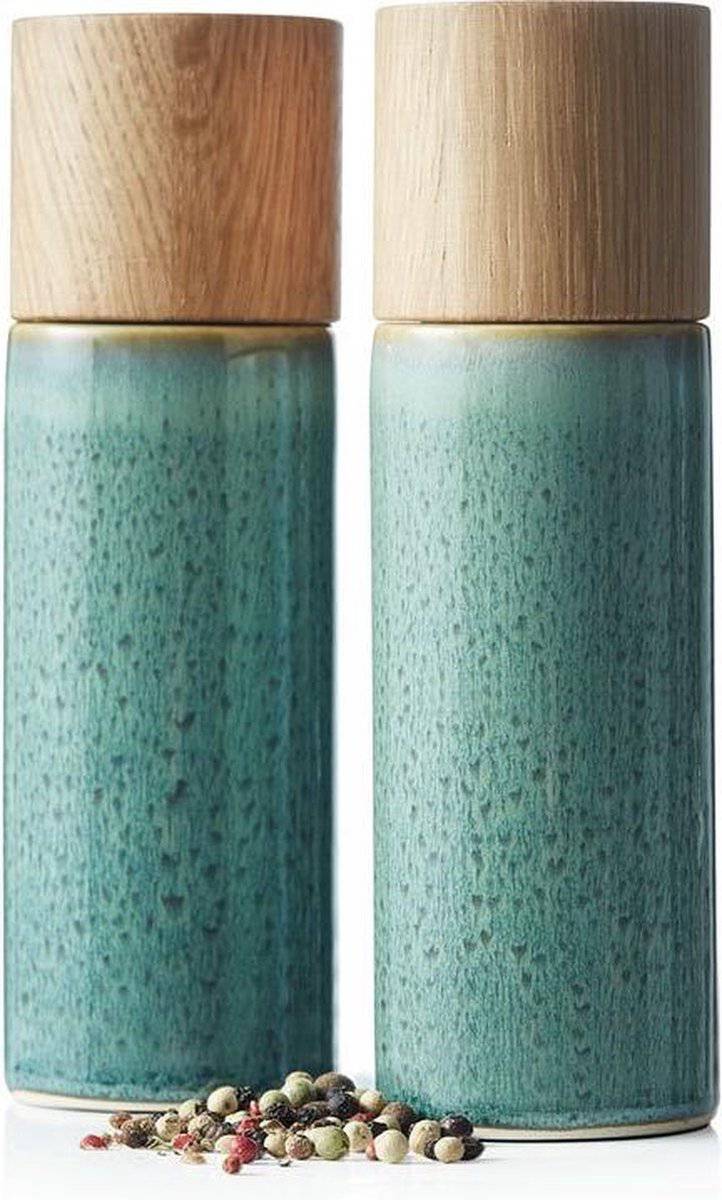BITZ - Peper en Zoutstel - Dia. 5,0 x 16,7 cm groen - BITZ - Accessoire Loods