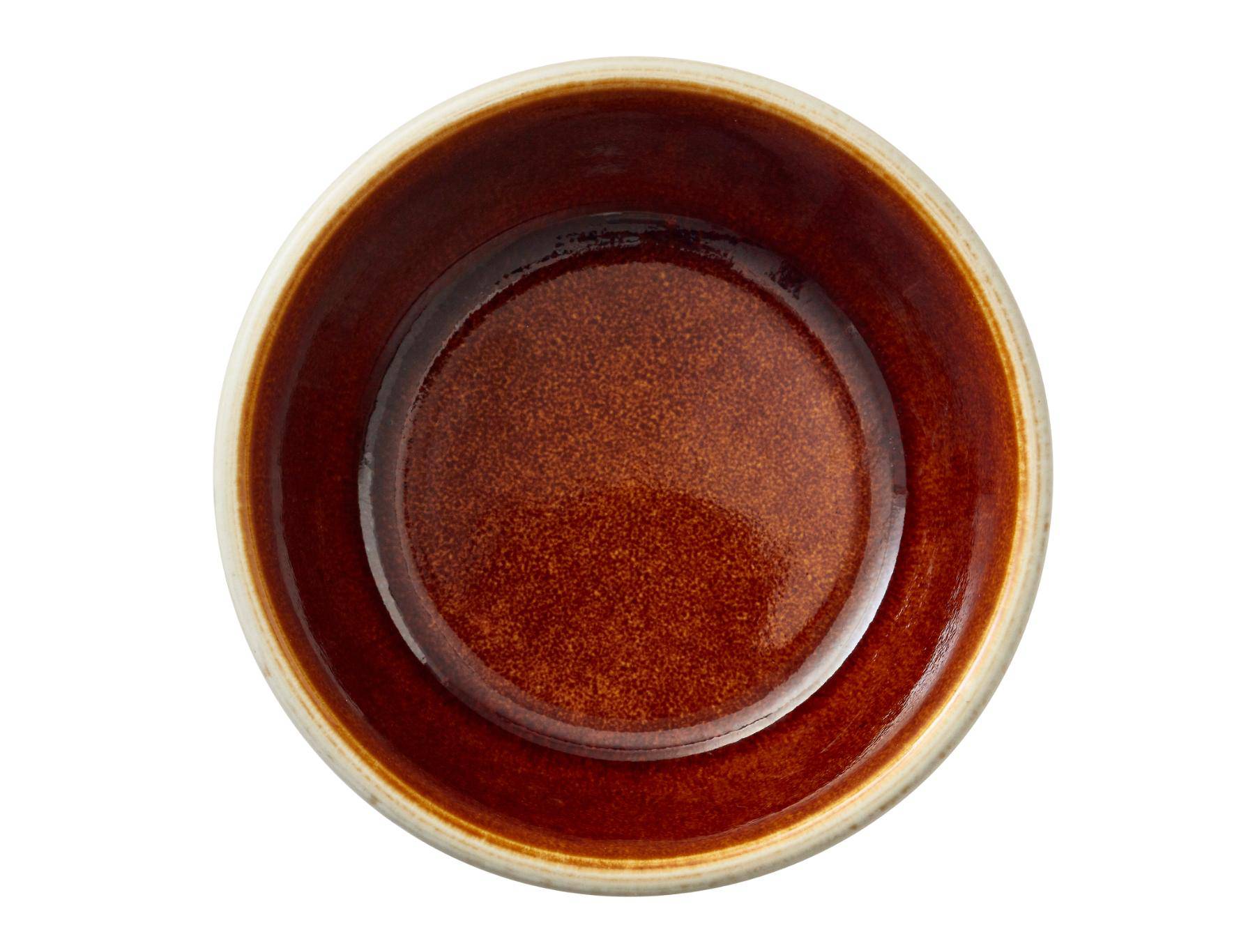 Bitz schaaltjes van zwart aardewerk, binnenwerk kleur mat creme - 10 cm - set van 4 stuks (in prachtige gift box) - BITZ - Accessoire Loods