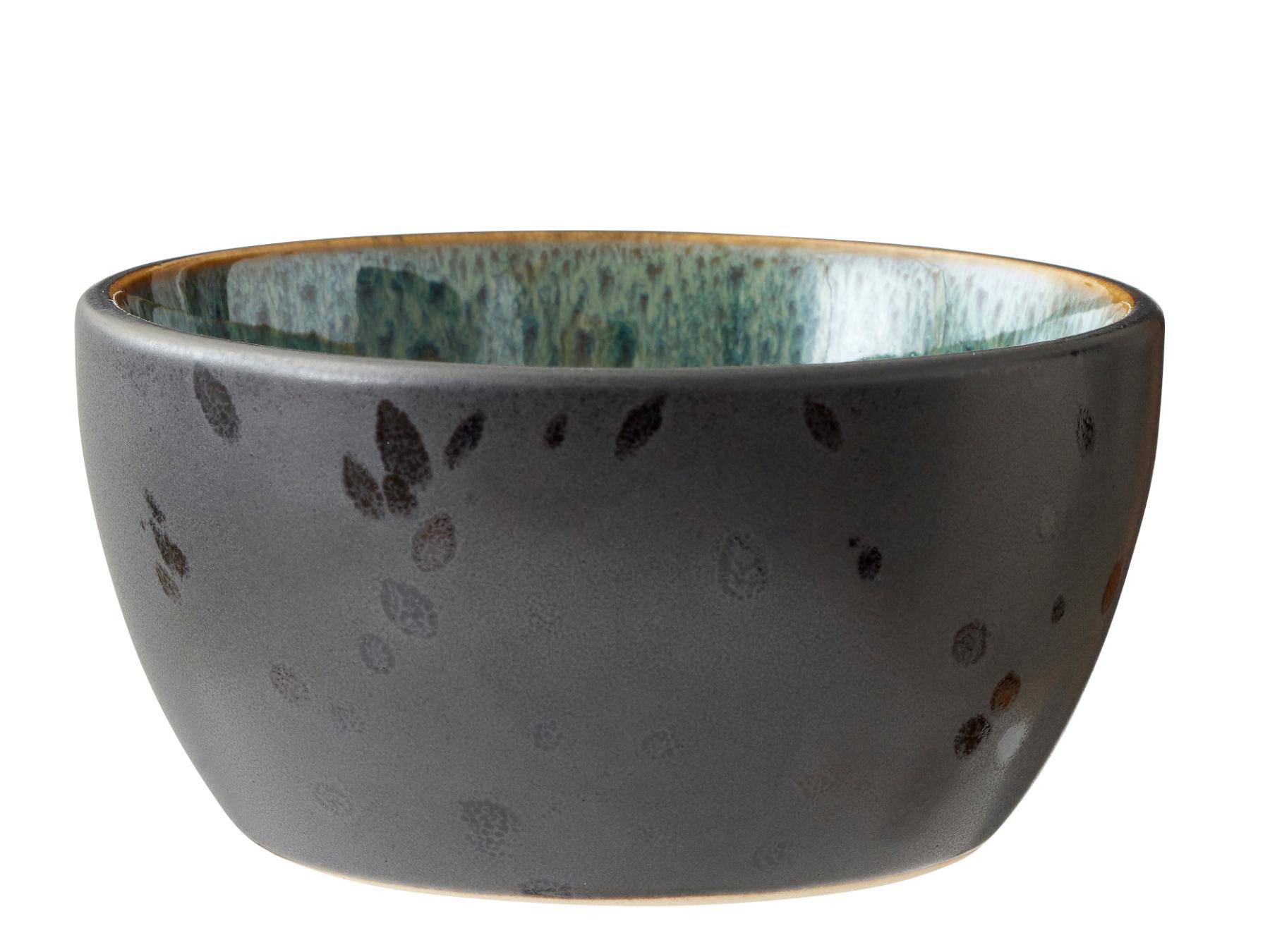 Bitz schaaltjes van zwart aardewerk, met diverse kleuren binnenwerk - 10 cm - set van 4 stuks (in prachtige gift box) - BITZ - Accessoire Loods