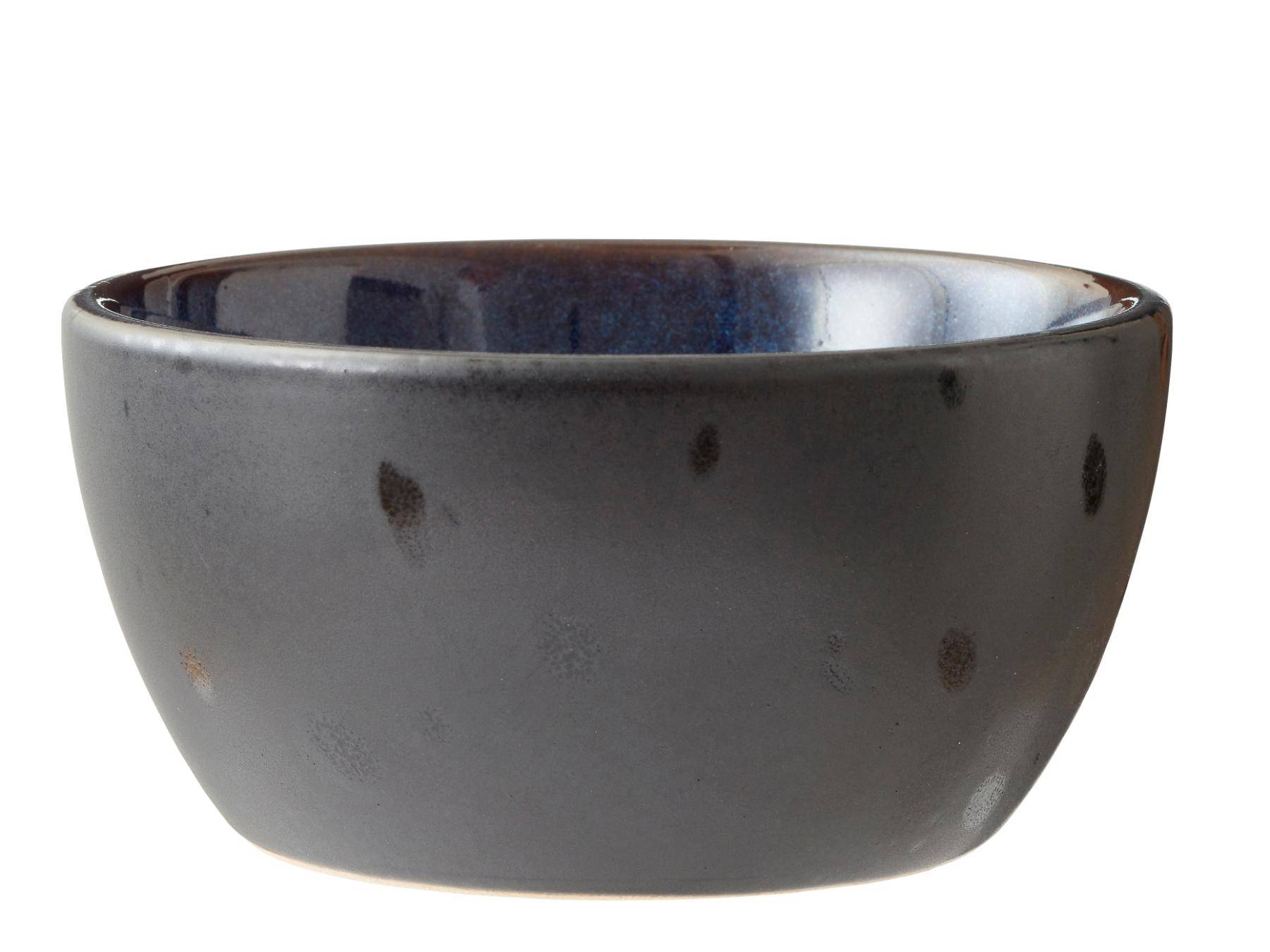 Bitz schaaltjes van zwart aardewerk, met diverse kleuren binnenwerk - 10 cm - set van 4 stuks (in prachtige gift box) - BITZ - Accessoire Loods