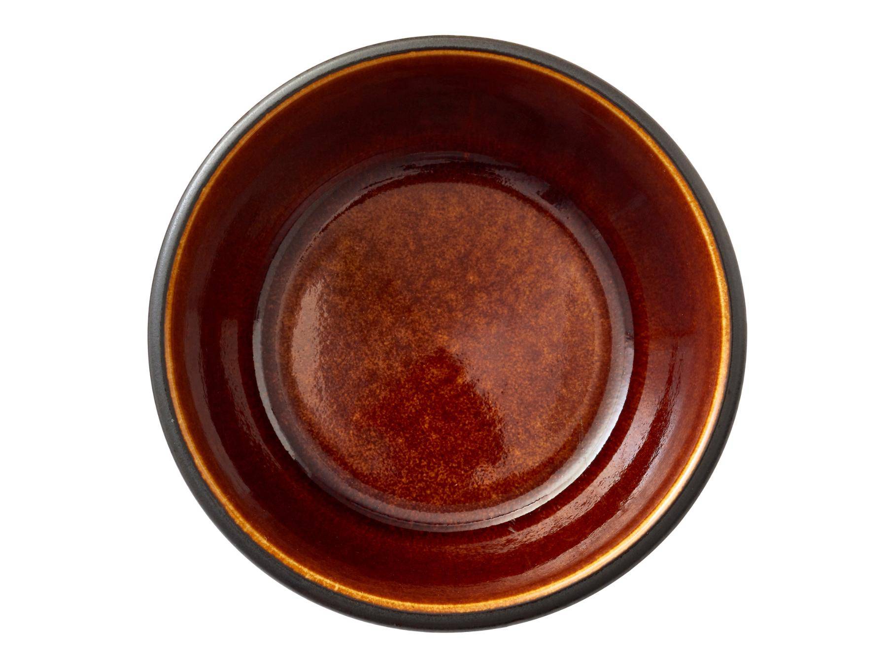 Bitz schaaltjes van zwart aardewerk, met diverse kleuren binnenwerk - 10 cm - set van 4 stuks (in prachtige gift box) - BITZ - Accessoire Loods