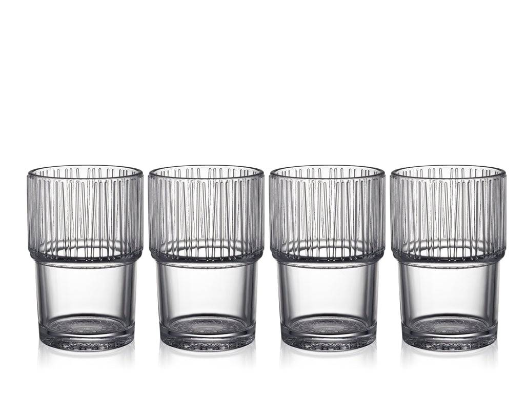 Bitz Waterglas Kusintha 280 ml - Transparant - set van 4 st