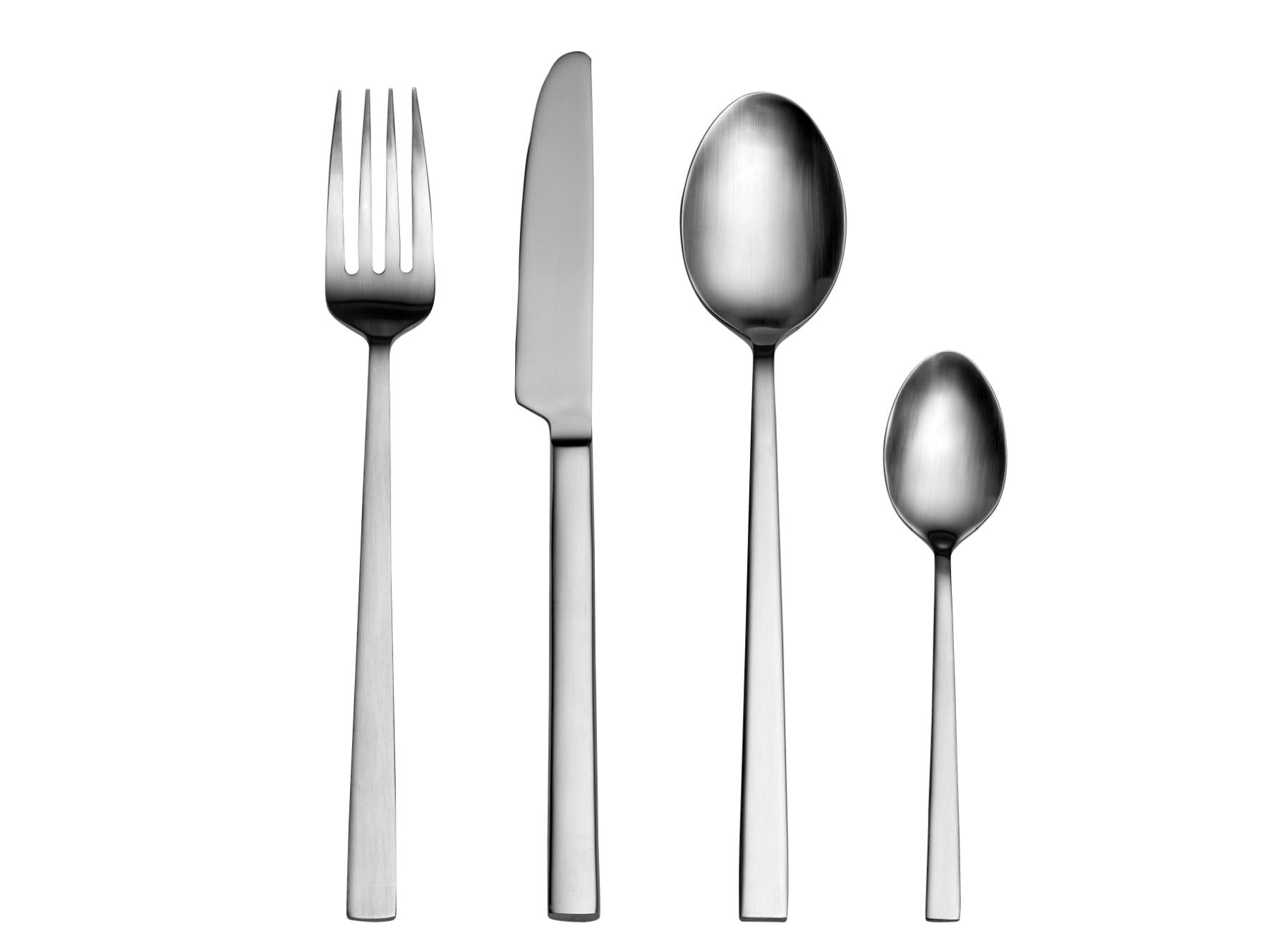 Bitz Bestekset zilver gematteerde afwerking (16-delig) - Accessoire Loods