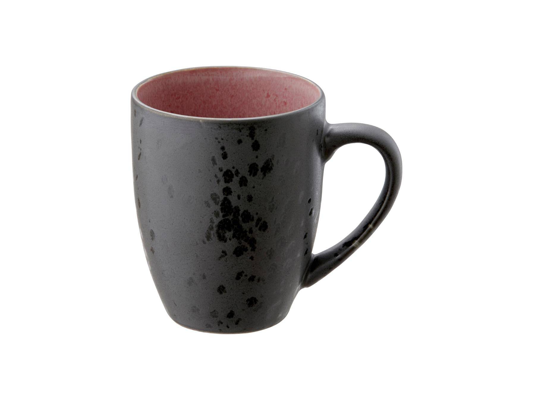 Bitz koffie- / theemok (300ml) van zwart aardewerk met (licht) gekleurde binnenkant (4-Delig) - Accessoire Loods