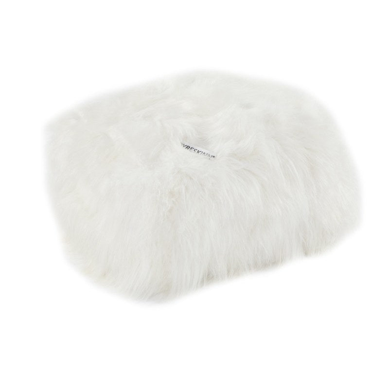 Poef schapenvacht IJslands | Natural wit, vierkant | 60 x 60 x 40cm - Dyreskinn - Accessoire Loods