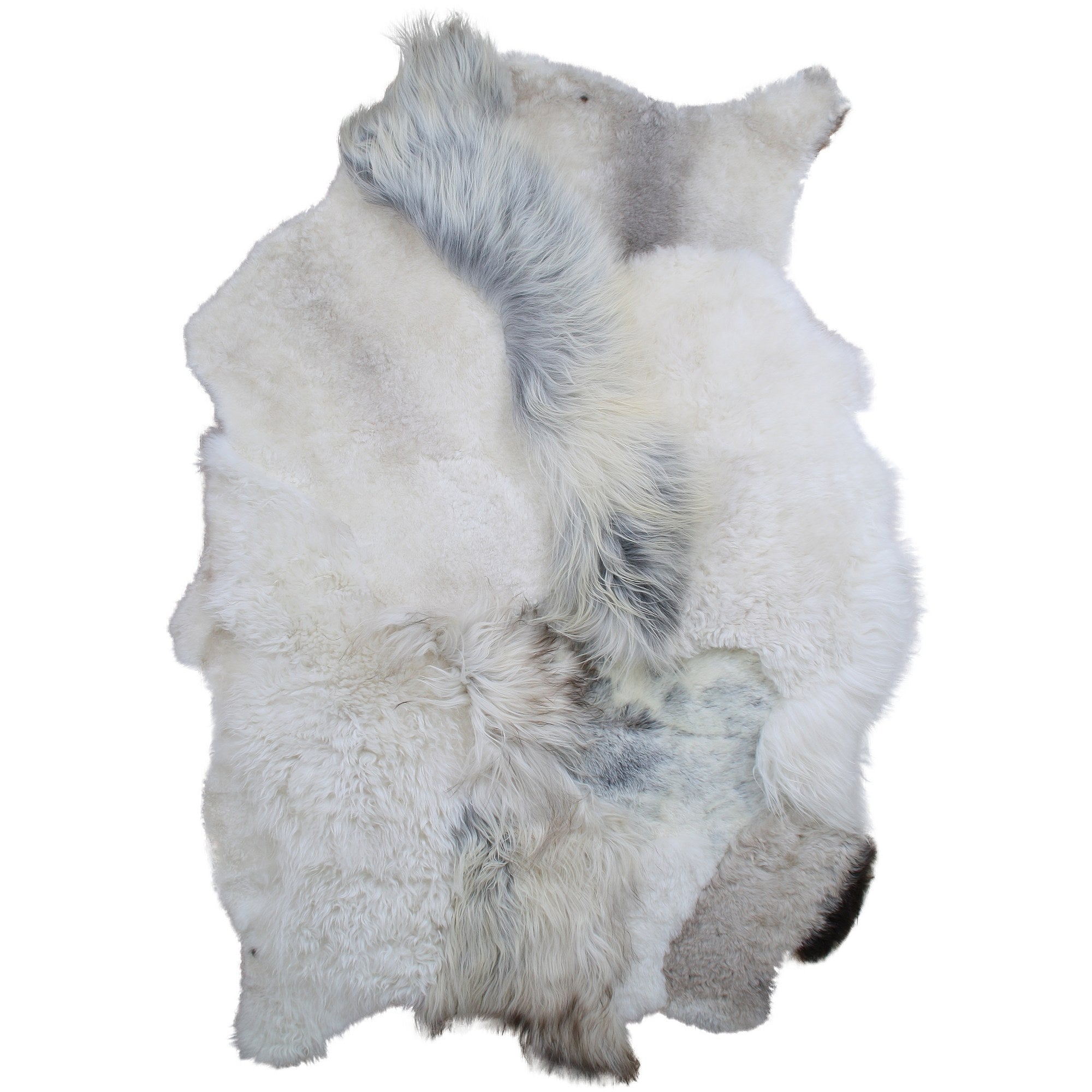 Schapenvacht patchwork tapijt | Natural mix | 180 x 120cm - Dyreskinn - Accessoire Loods