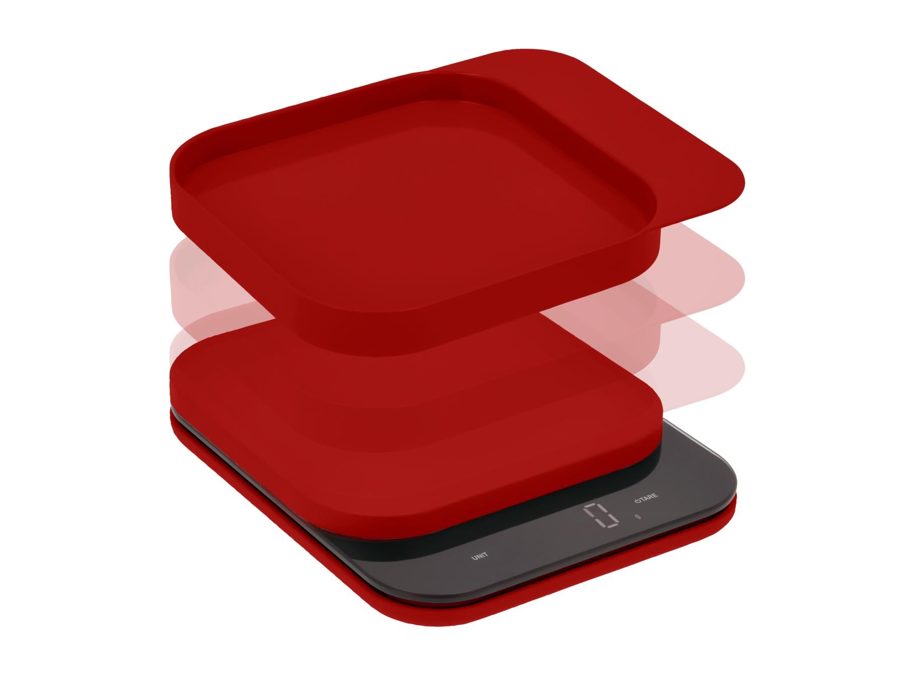 Rosti Keukenweegschaal Mensura Rood - max 10kg! - Accessoire Loods