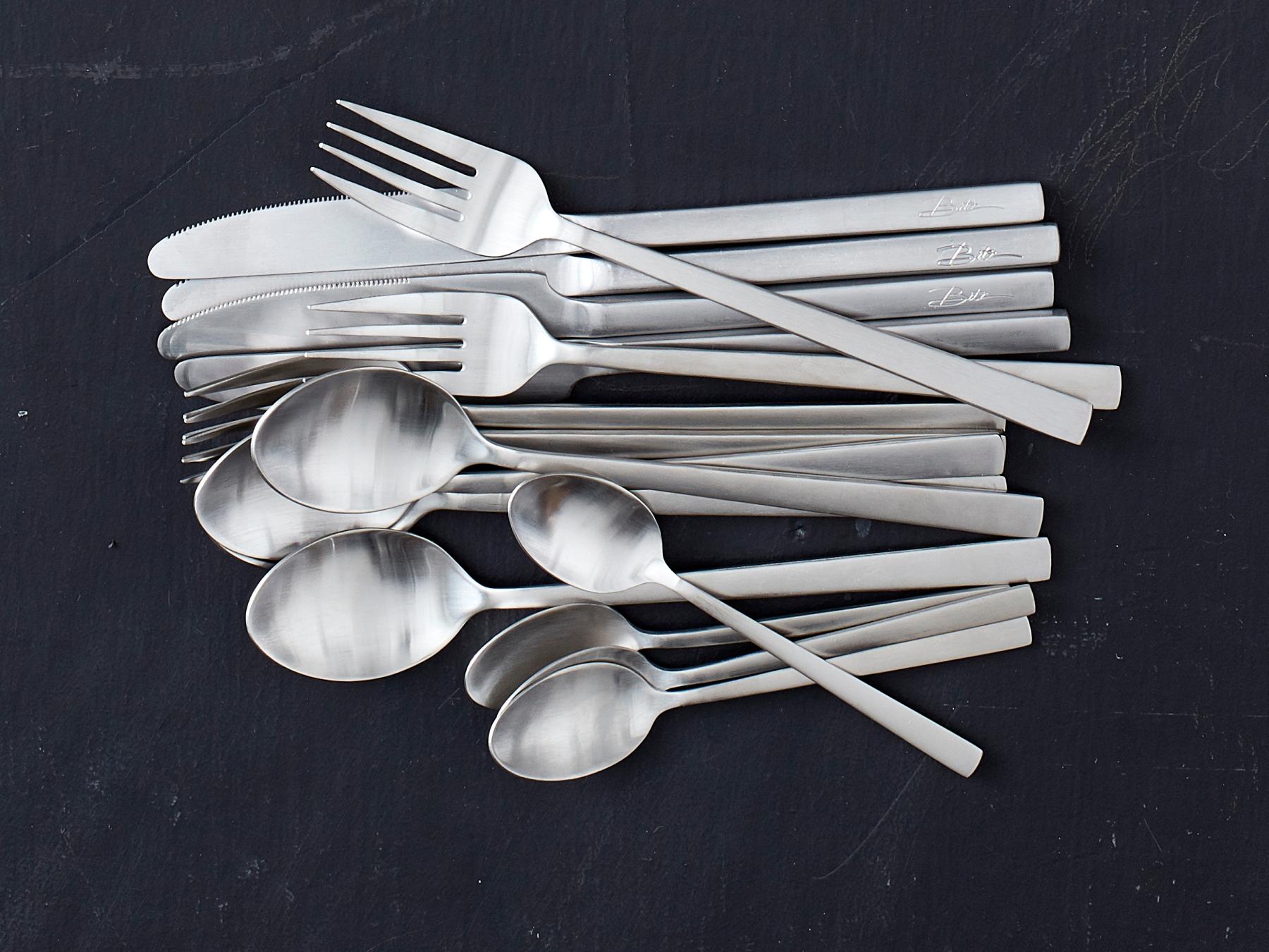 Bitz Bestekset zilver gematteerde afwerking (16-delig) - Accessoire Loods