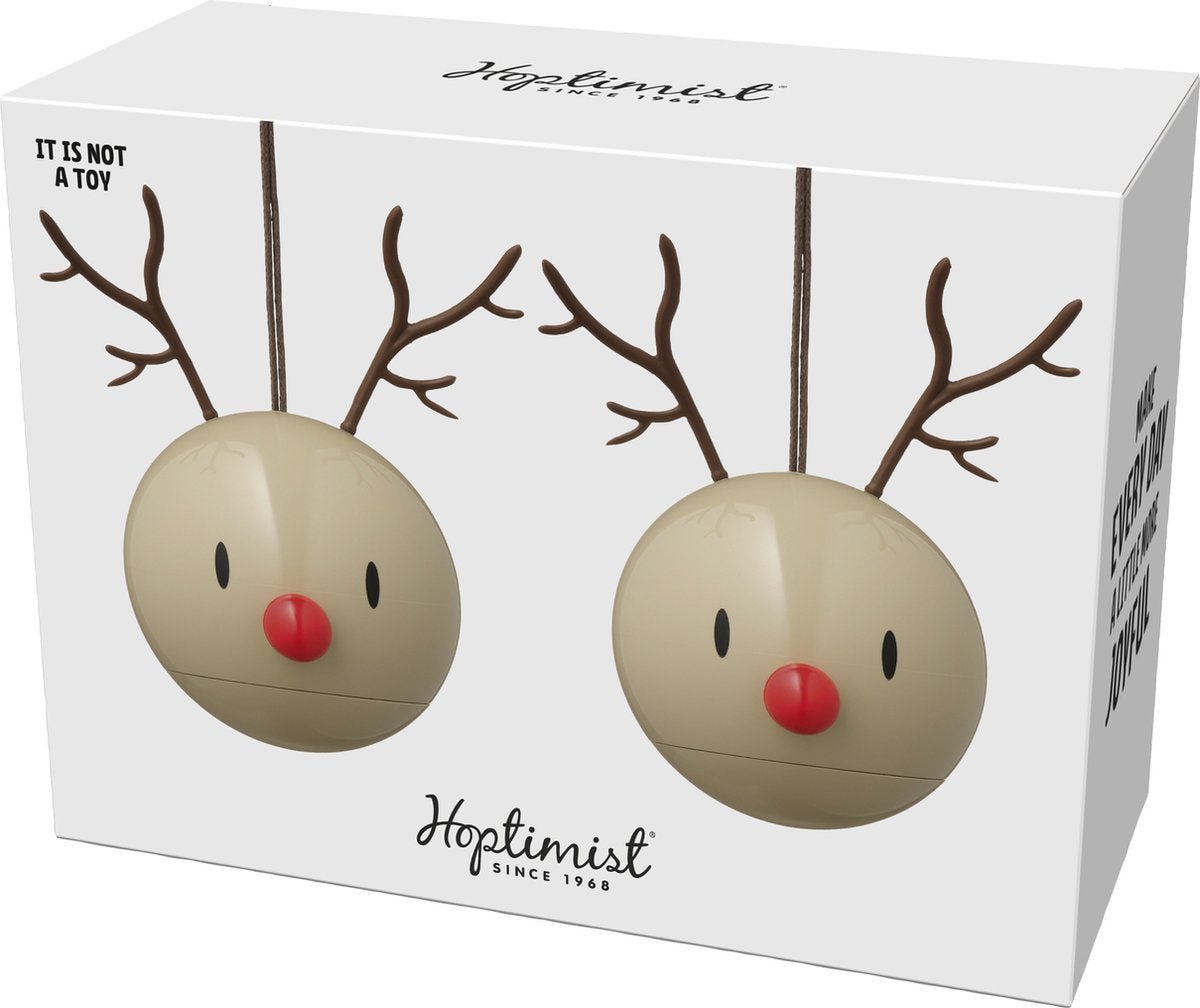 Hoptimist Rendier Ornament 2 stuks Latte - Hoptimist - Accessoire Loods