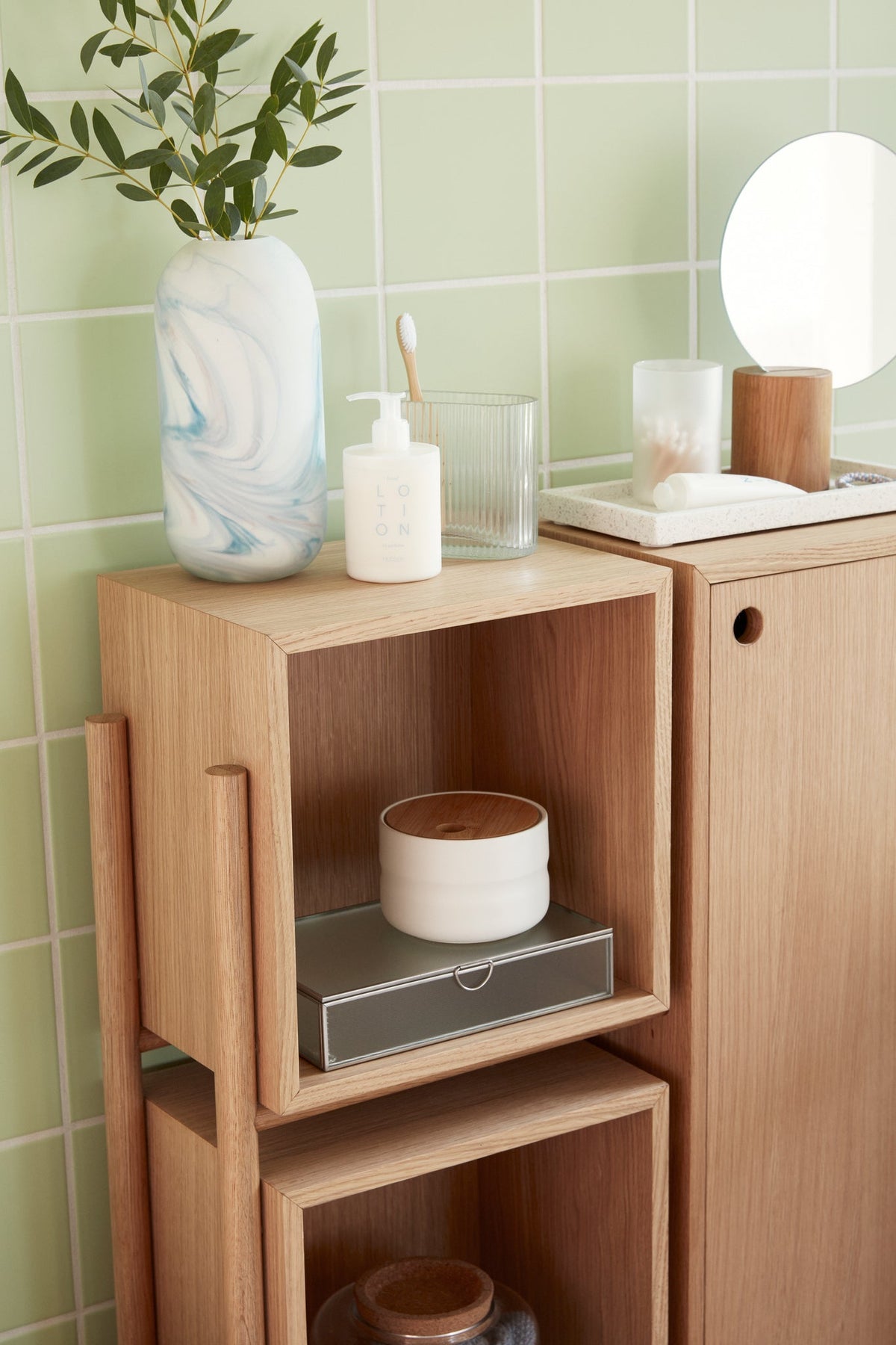 Cube Console Table Natural - Hübsch - Accessoire Loods