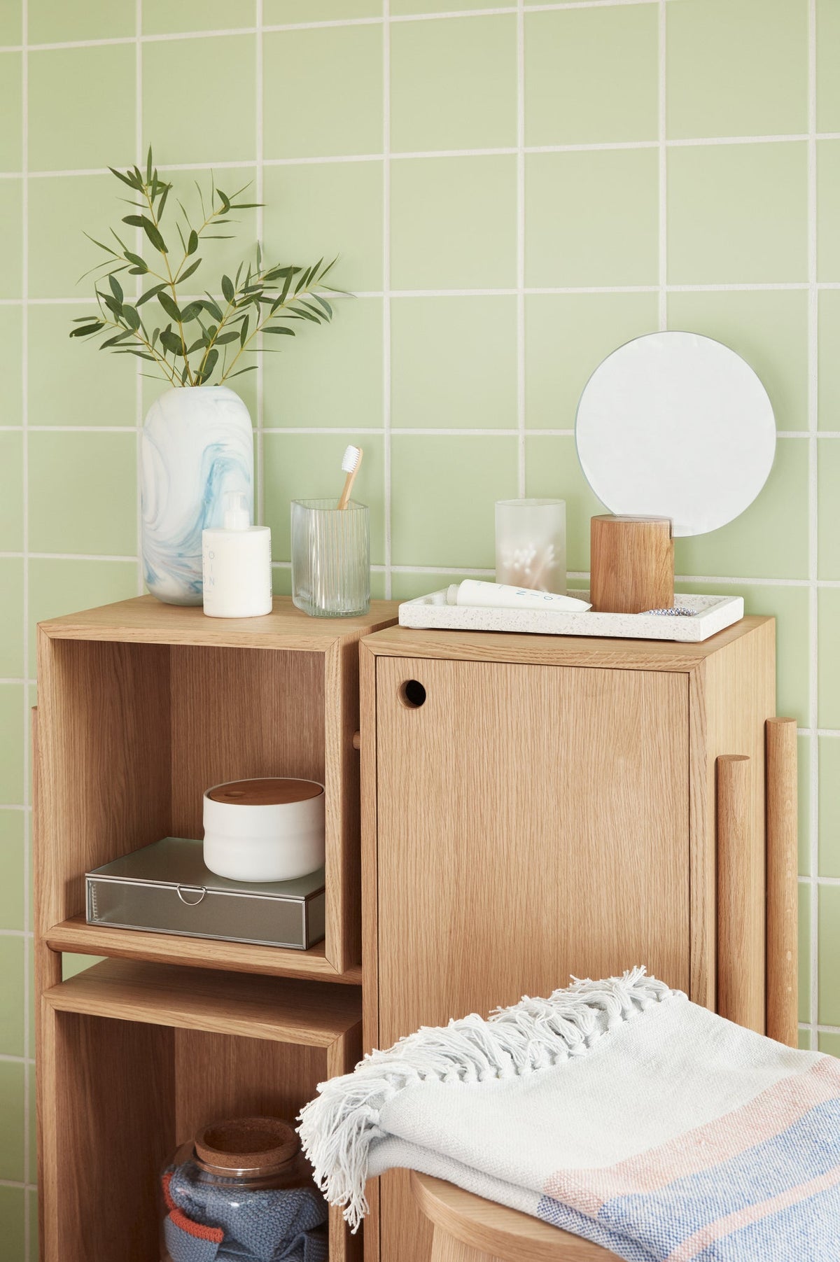 Cube Console Table Natural - Hübsch - Accessoire Loods