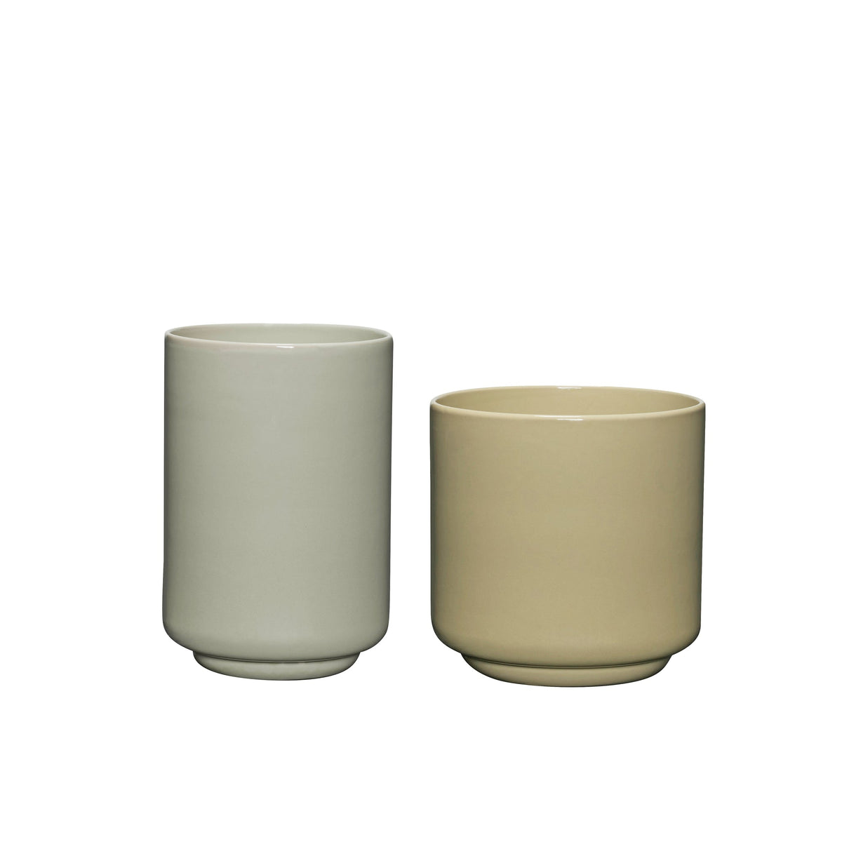 Deux Pots Light green/Sand (set of 2) - Hübsch - Accessoire Loods