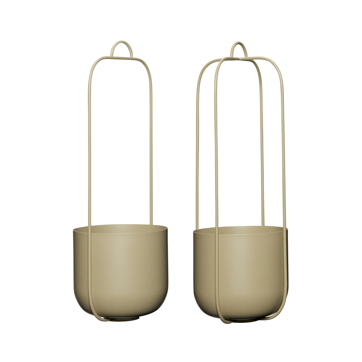Lotus Hanging Pots Khaki (set of 2) - Hübsch - Accessoire Loods