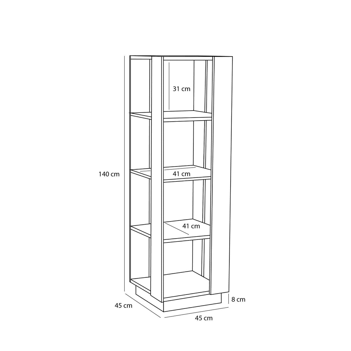 Merge Shelf Unit Natural - Hübsch - Accessoire Loods