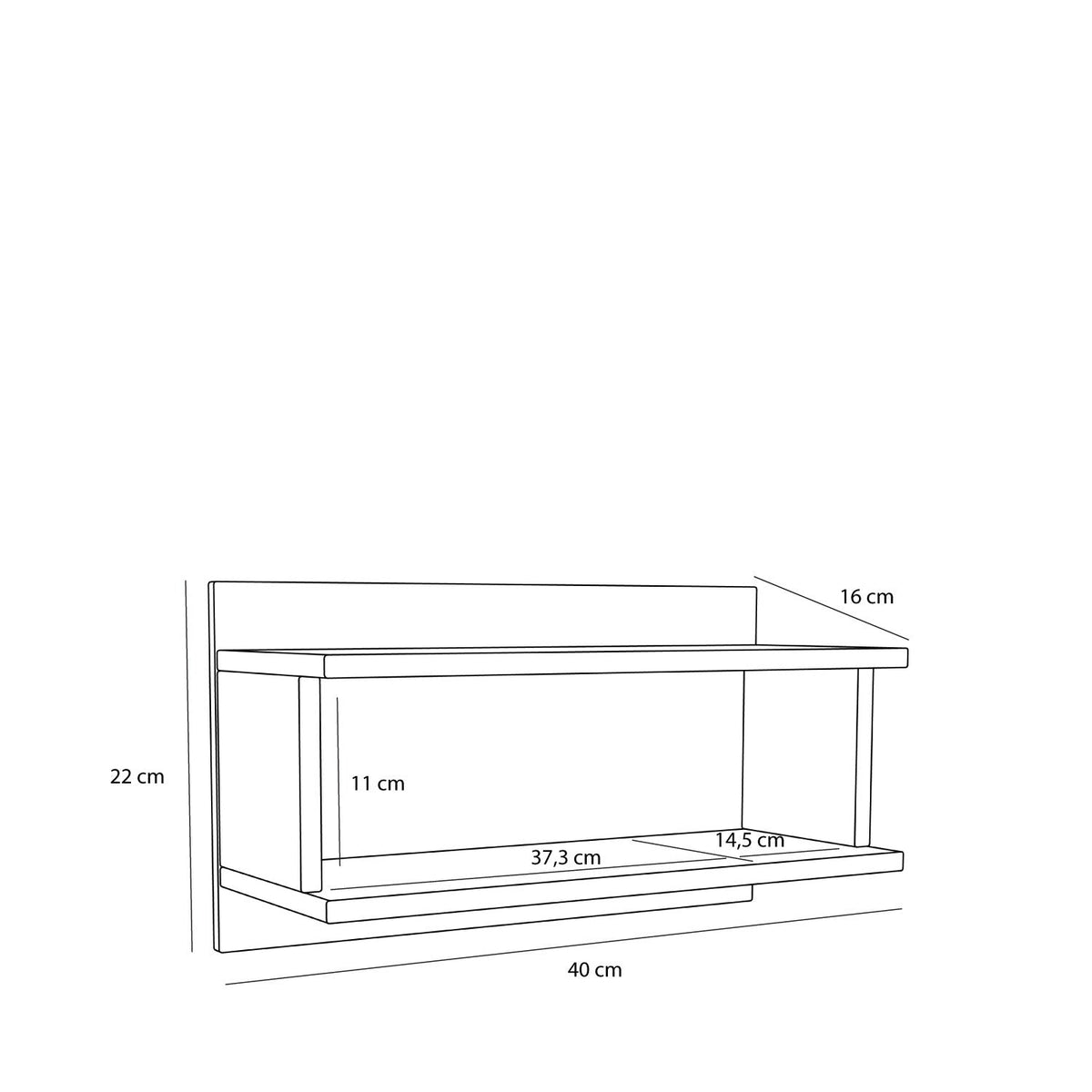 Misty Shelf Natural - Hübsch - Accessoire Loods