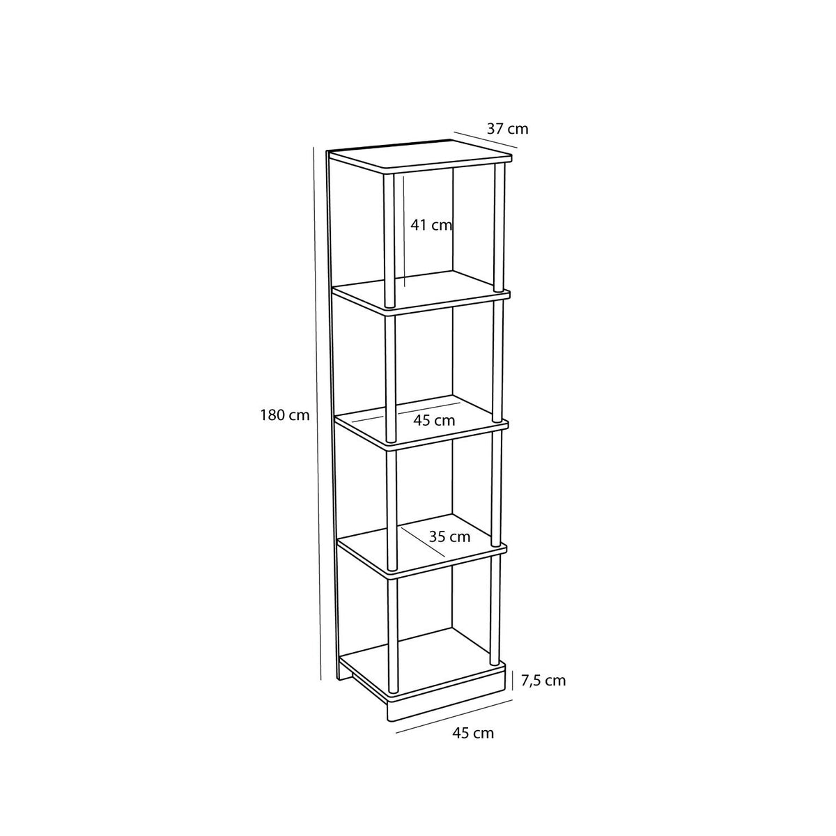 Noblesse Shelf Unit Natural - Hübsch - Accessoire Loods