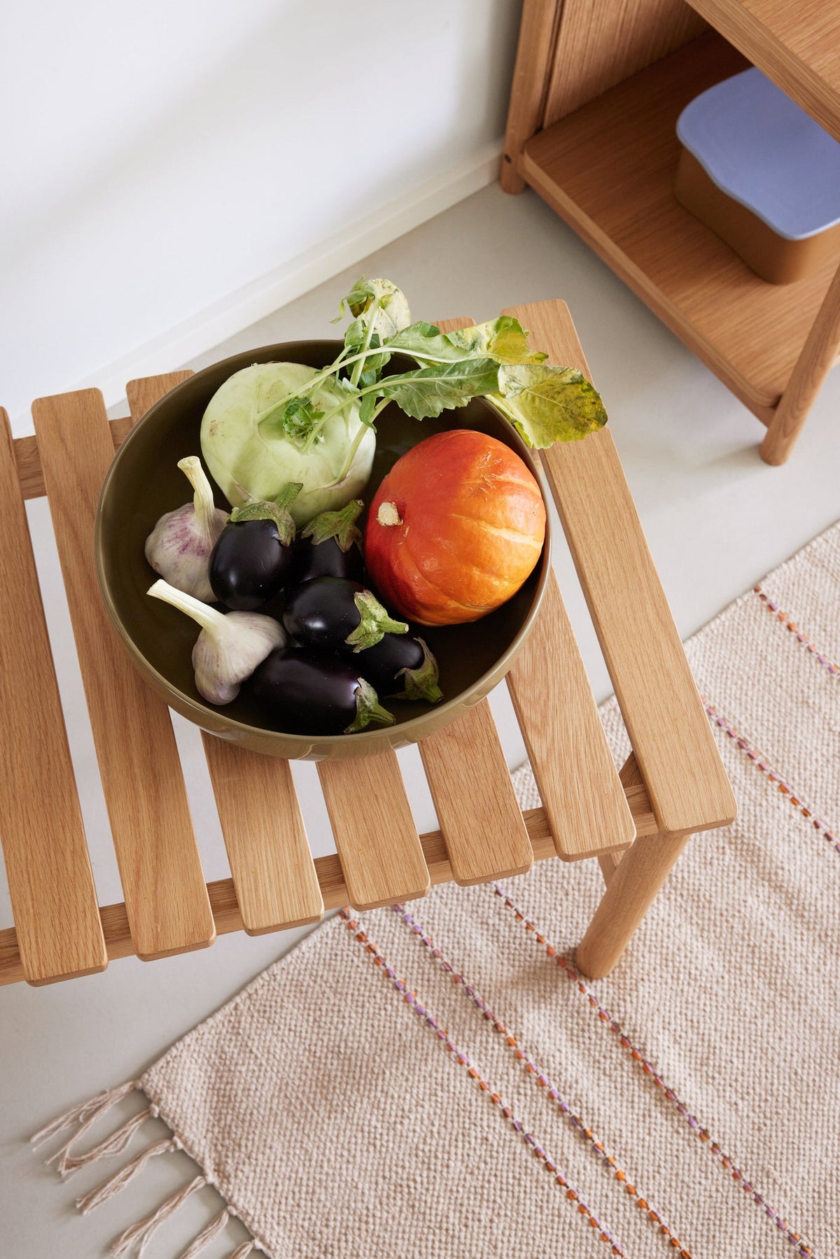 Row Bench Small Natural - Hübsch - Accessoire Loods