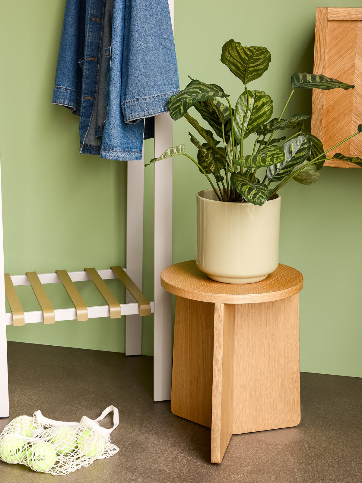 Split Stool Natural - Hübsch - Accessoire Loods
