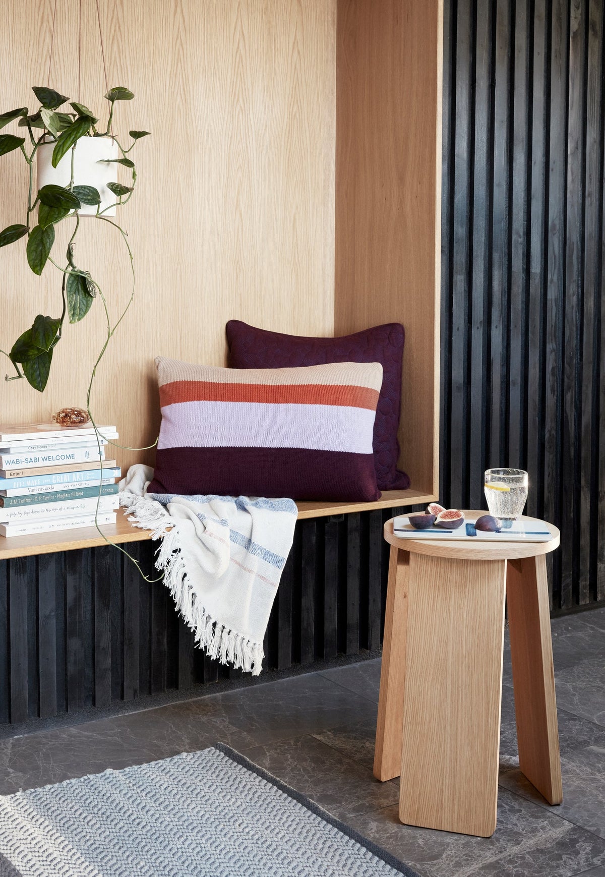 Split Stool Triple Natural - Hübsch - Accessoire Loods