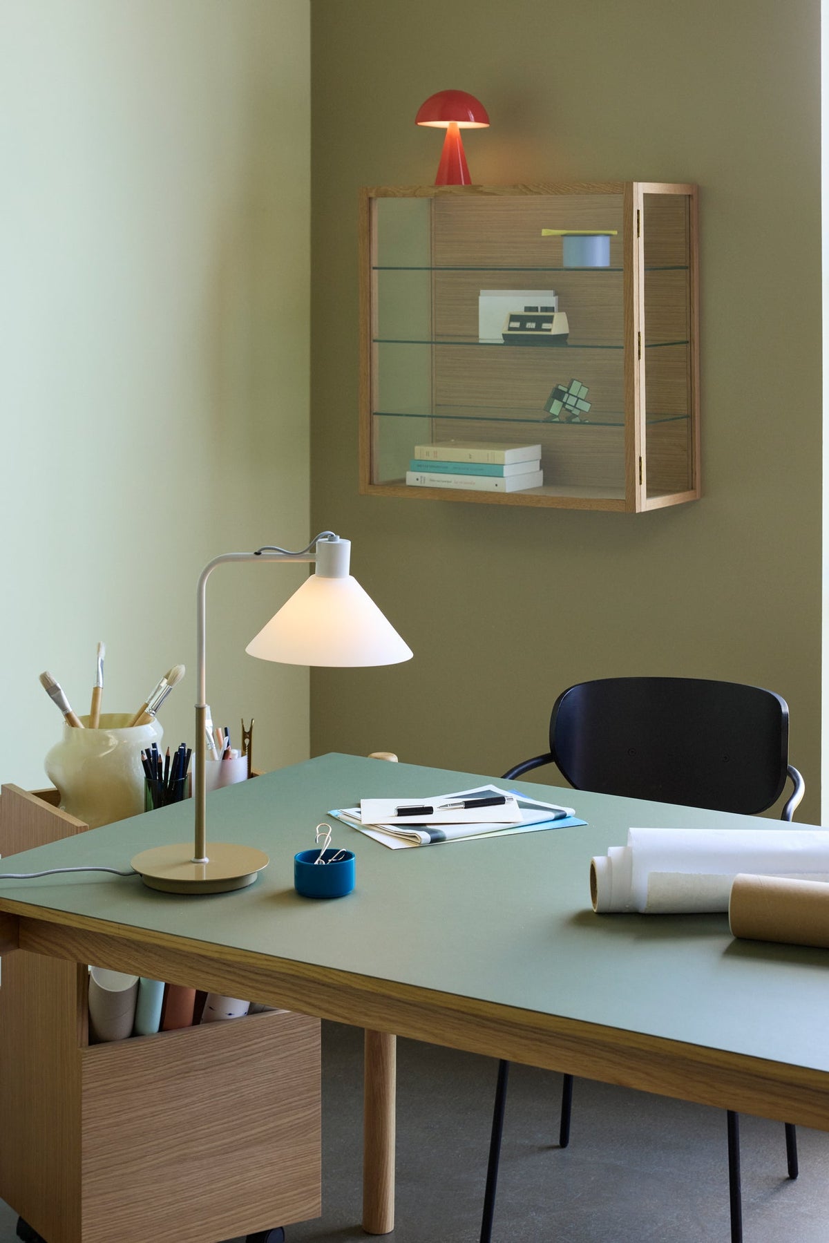 Spot Table Lamp Khaki - Hübsch - Accessoire Loods