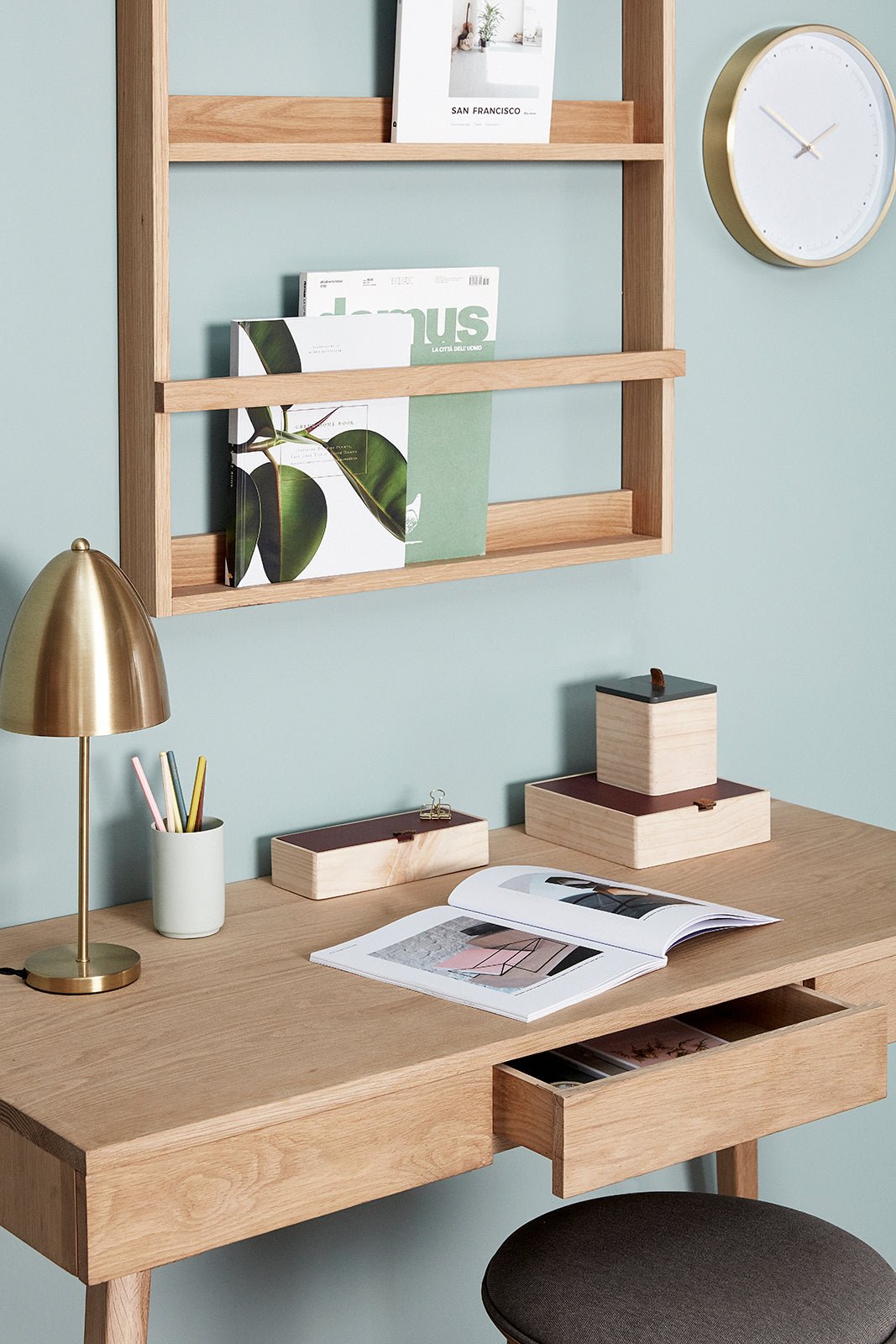 Tripple Desk Natural - Hübsch - Accessoire Loods