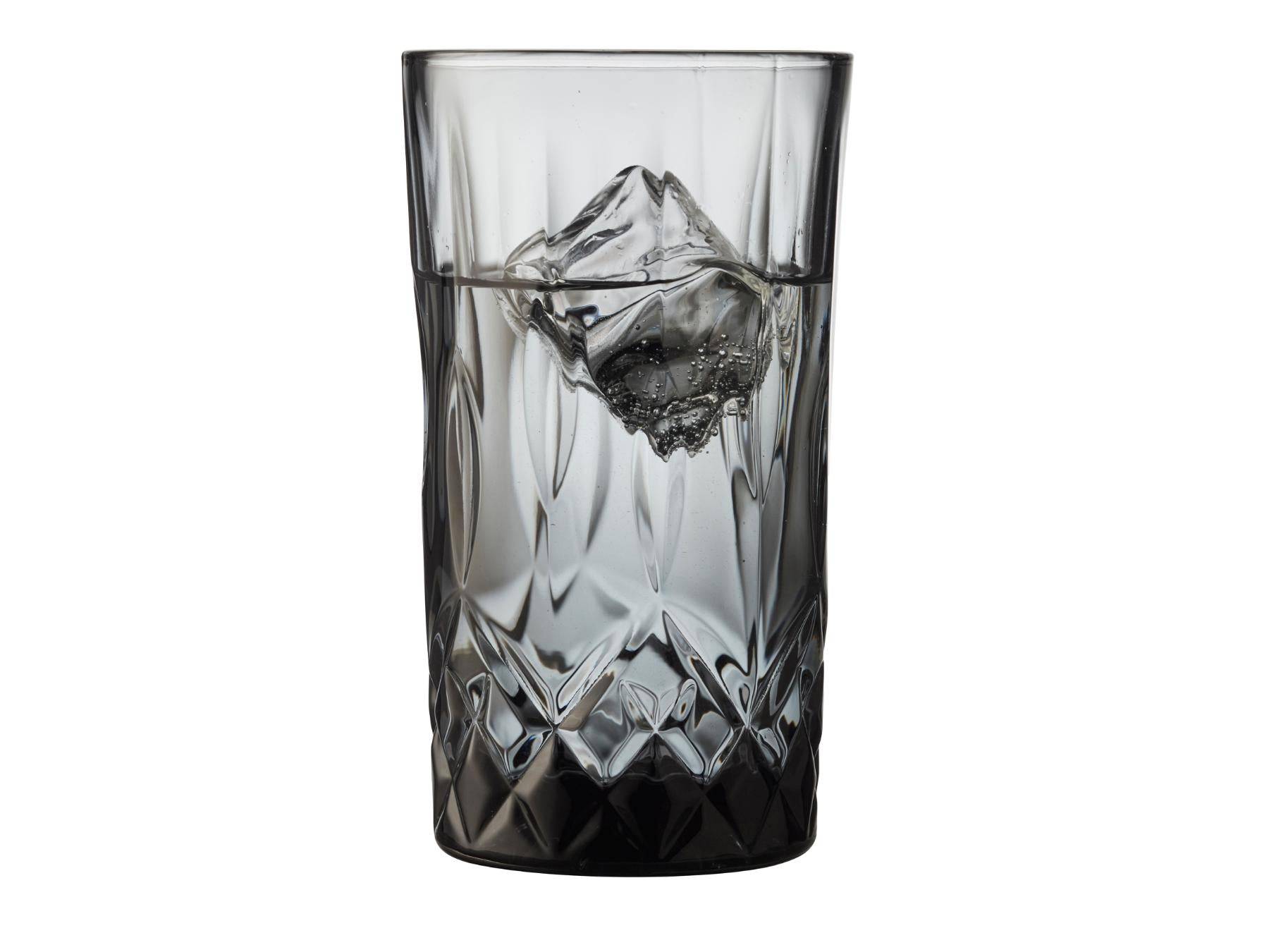 Lyngby Longdrinkglazen Sorrento (Smoke - 380ml) - set van 4 stuks - Accessoire Loods