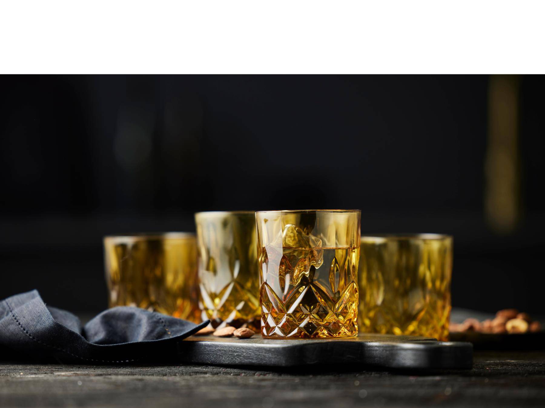Lyngby Longdrinkglazen - Lyngby whiskeyglazen - set - Amber