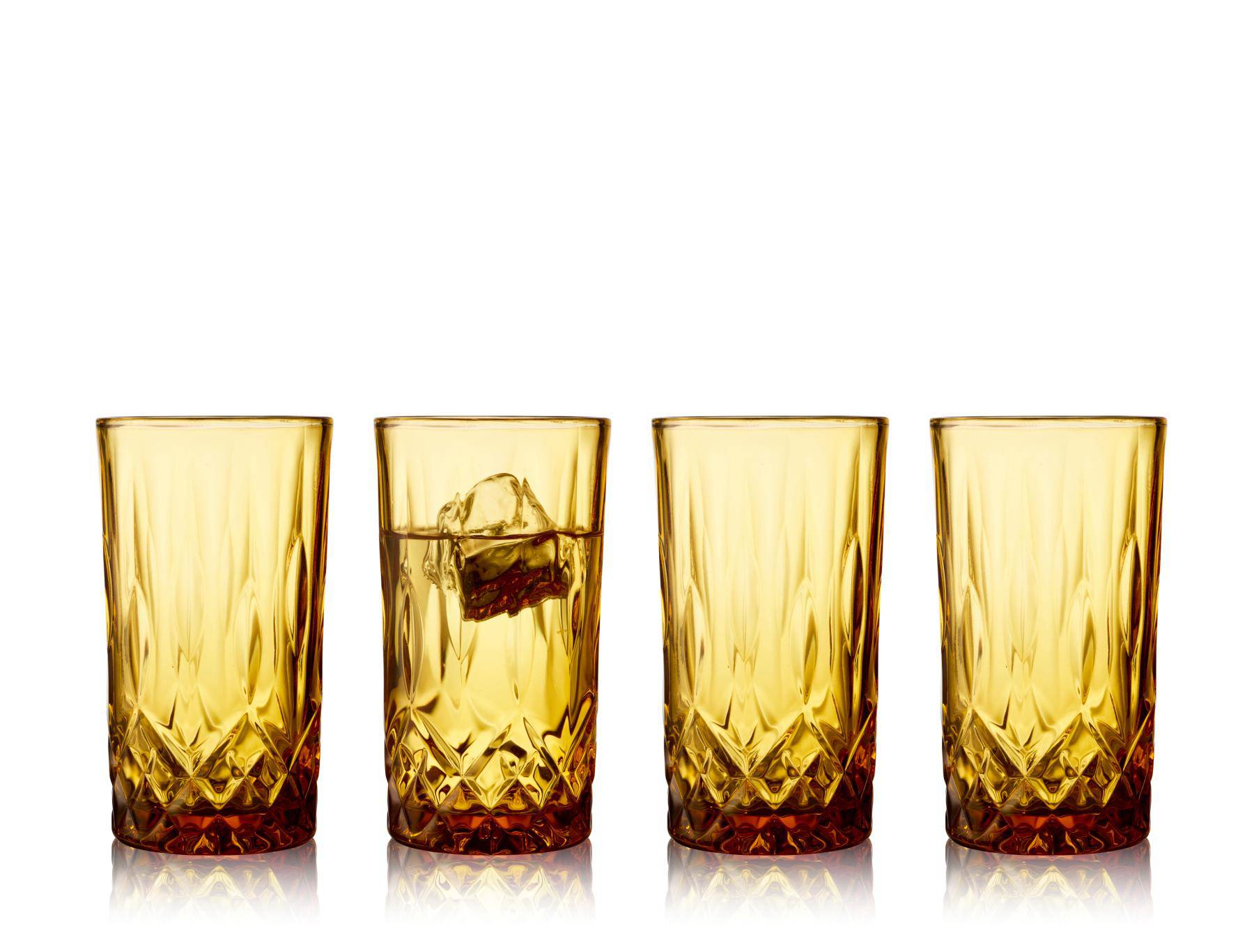 Lyngby Longdrinkglazen - Lyngby whiskeyglazen - set - Amber