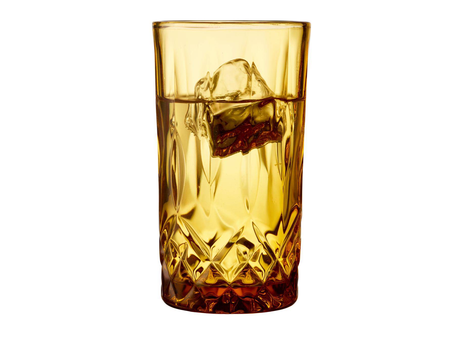 Lyngby Longdrinkglazen - Lyngby whiskeyglazen - set - Amber