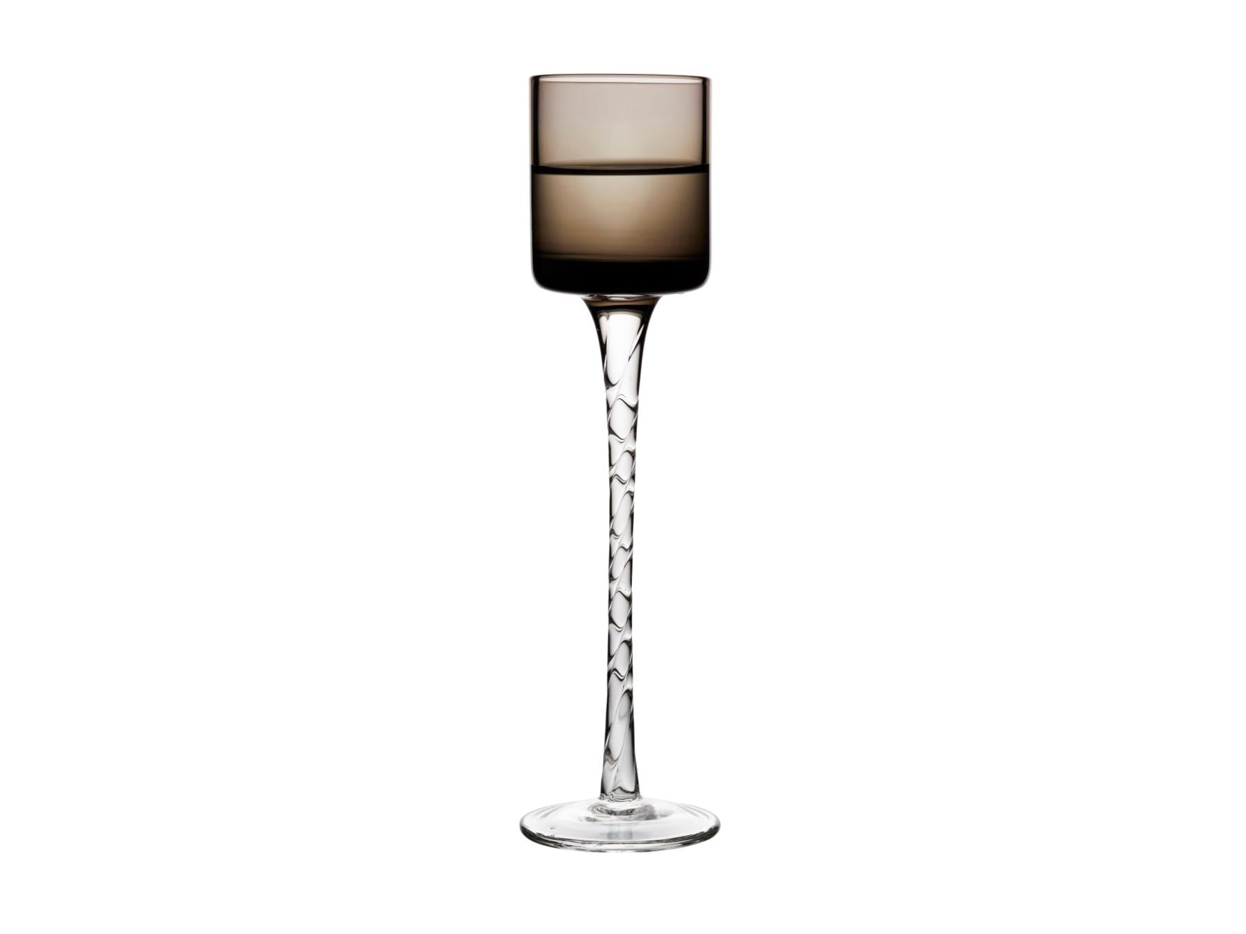 Lyngby Aquavit / borrel / schnaps glas London 18 cm hoog - 5 cl - set van 6 stuks - colour mix - Lyngby Glas - Accessoire Loods