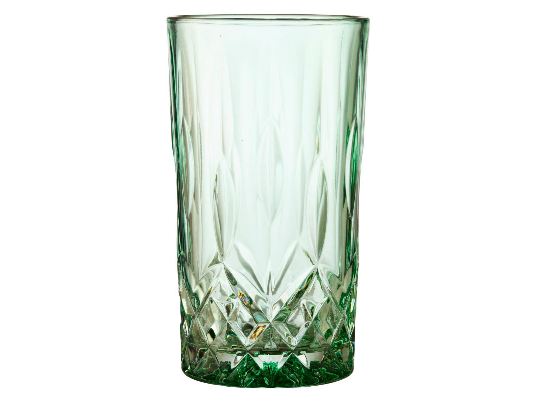 Lyngby Longdrinkglazen Sorrento (Groen - 380ml) - set van 4 stuks - Lyngby Glas - Accessoire Loods
