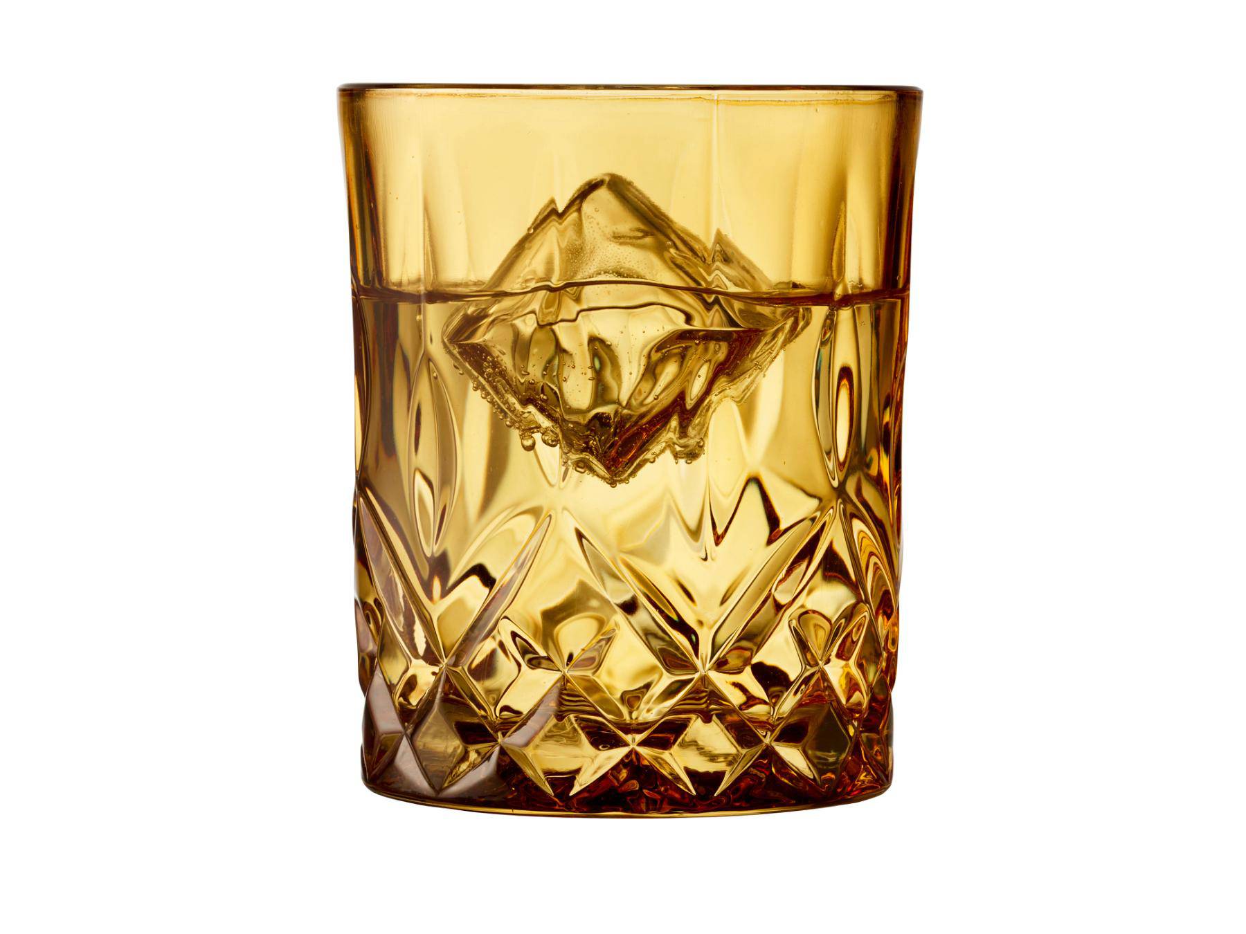Lyngby Whiskey Glazen Sorrento (Amber - 320ml) - set van 4 stuks - Accessoire Loods