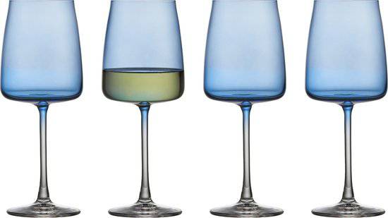Lyngby Glas Krystal Zero Wit wijnglas 43 cl 4 st. Blauw