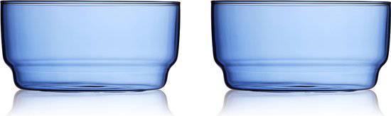 Lyngby Glas Torino Kom 12 cm 2 st. Blauw