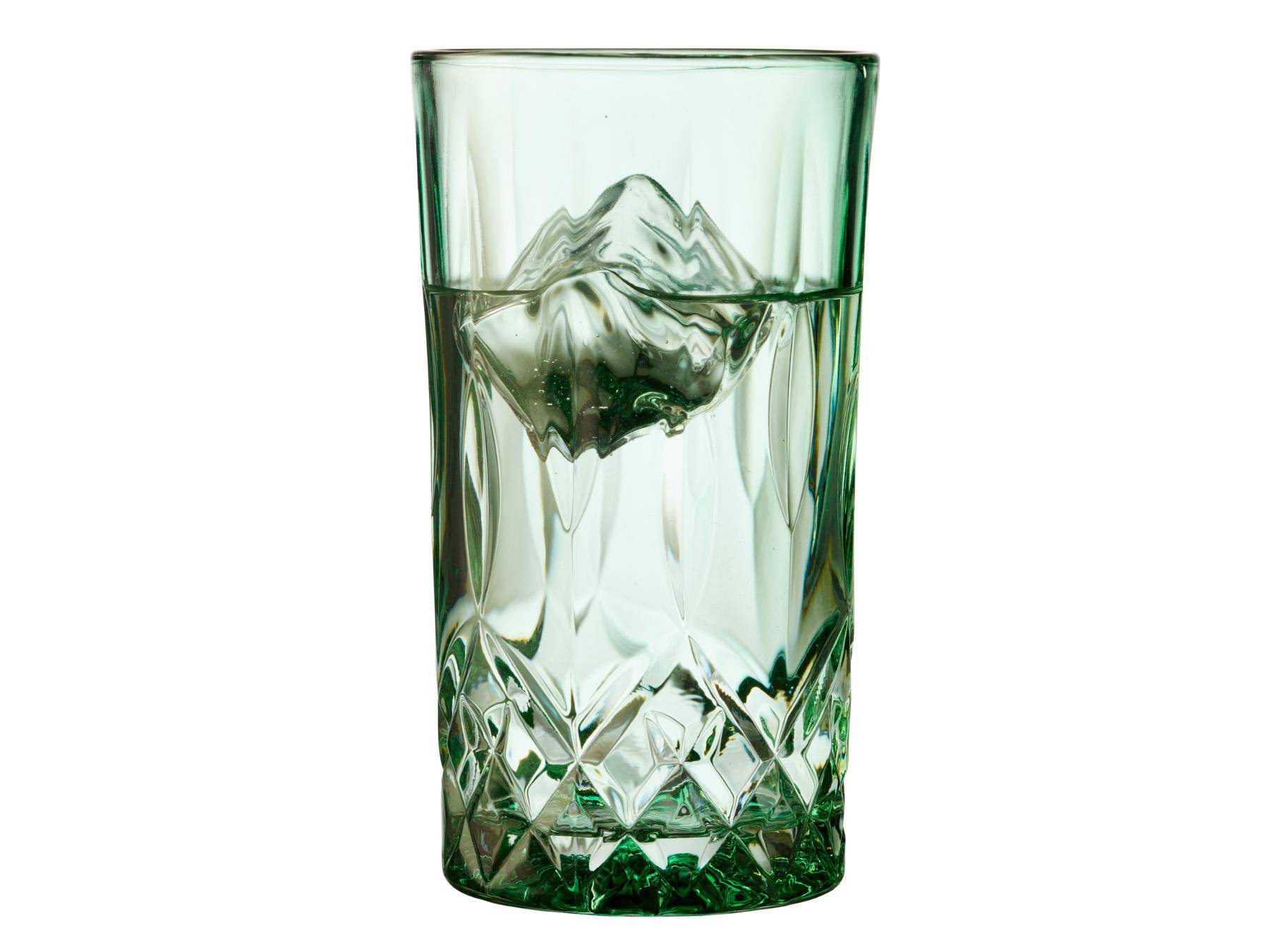 Lyngby Longdrinkglazen Sorrento (Groen - 380ml) - set van 4 stuks - Accessoire Loods