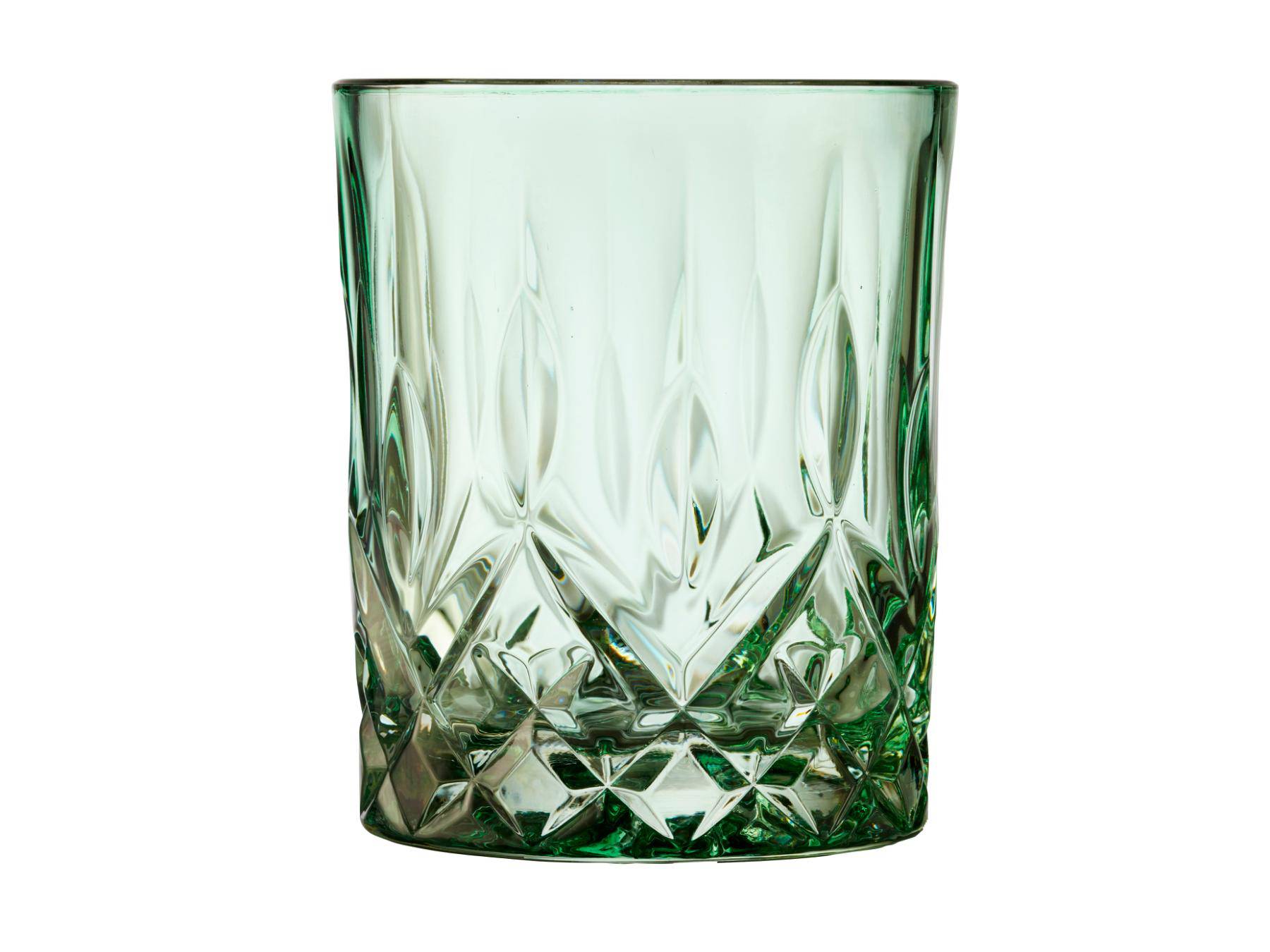 Lyngby Whiskey Glazen Sorrento (Groen - 320ml) - set van 4 stuks - Accessoire Loods