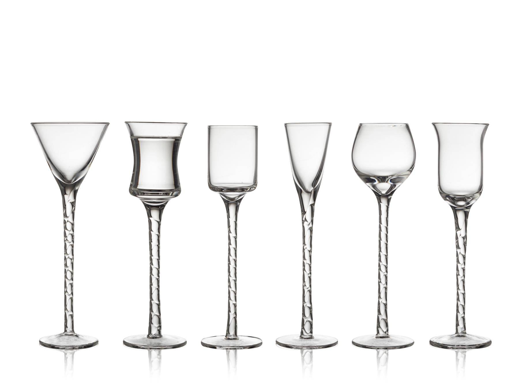 Lyngby Aquavit/ borrel/schnaps glaasjes Rome-set van 6 stuks