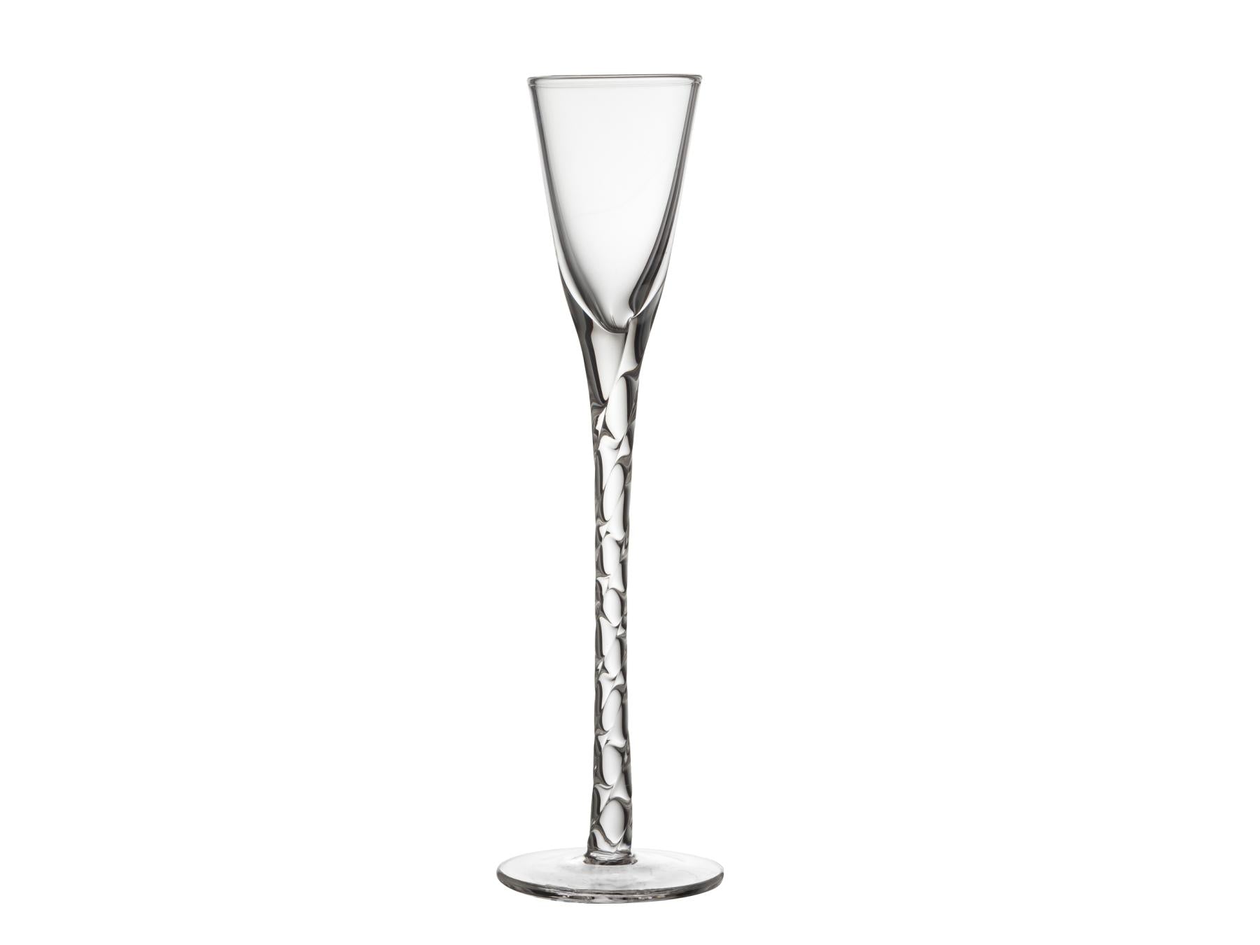 Lyngby Aquavit / borrel / schnaps glaasjes Rome 18 cm hoog - 5 cl - set van 6 stuks - helder glas - Accessoire Loods