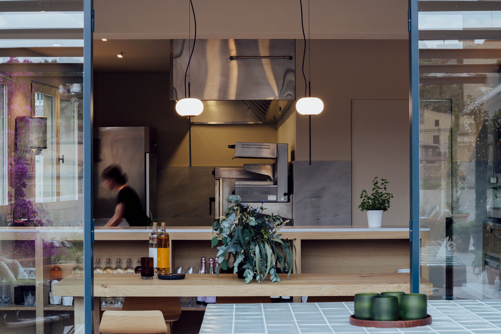 Astros Pendant 2 x G9 textured black with canopy - Milan - Accessoire Loods