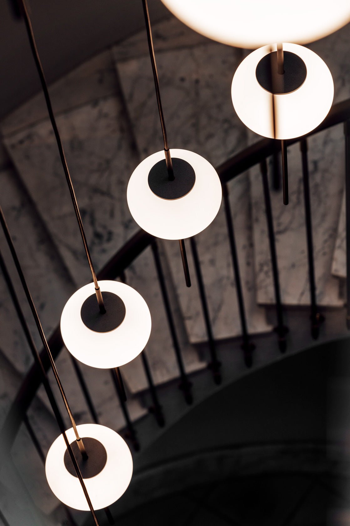 Astros Pendant 2 x G9 textured black without canopy - Milan - Accessoire Loods