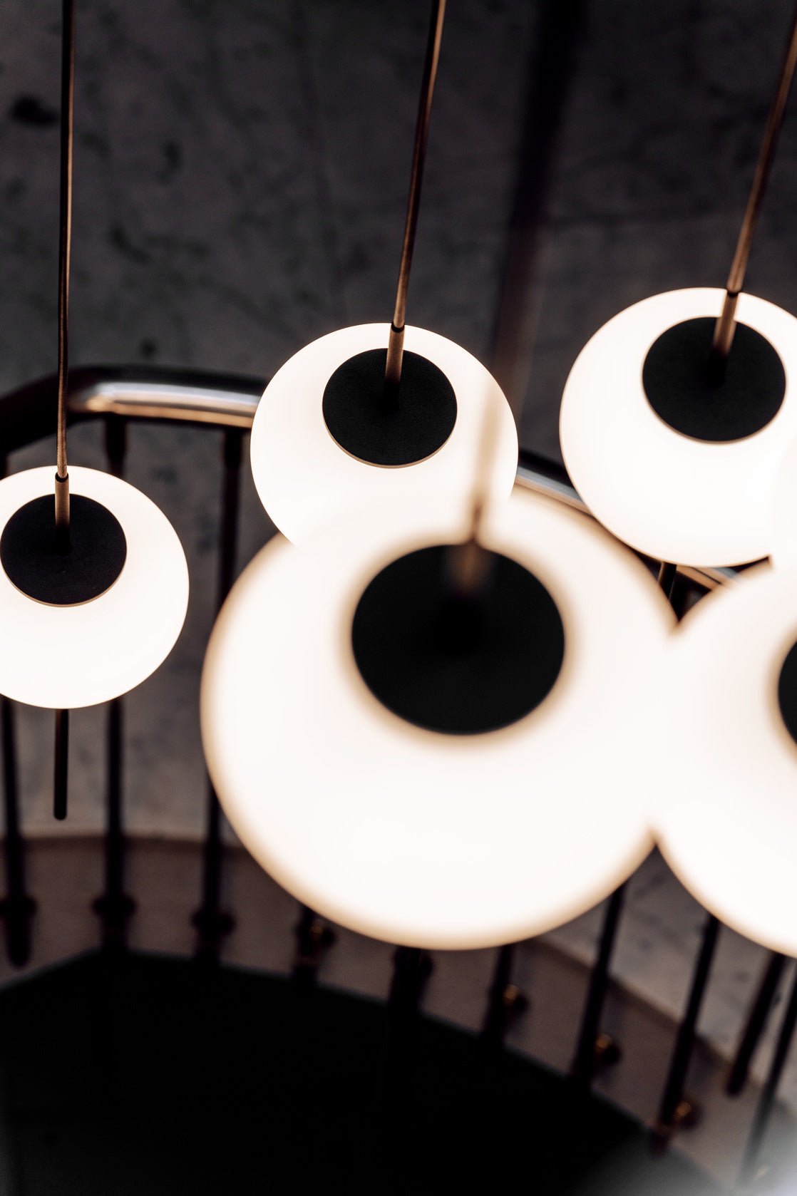 Astros Pendant 2 x G9 textured black without canopy - Milan - Accessoire Loods