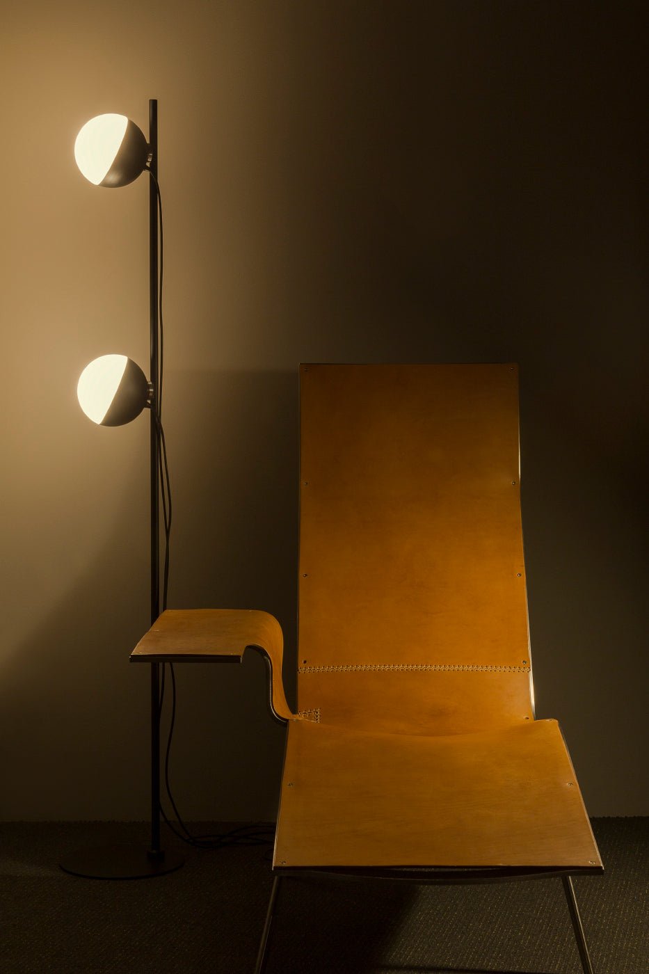 Half Floor Lamp 2 Half @ 16 cm textured black - Milan - Accessoire Loods