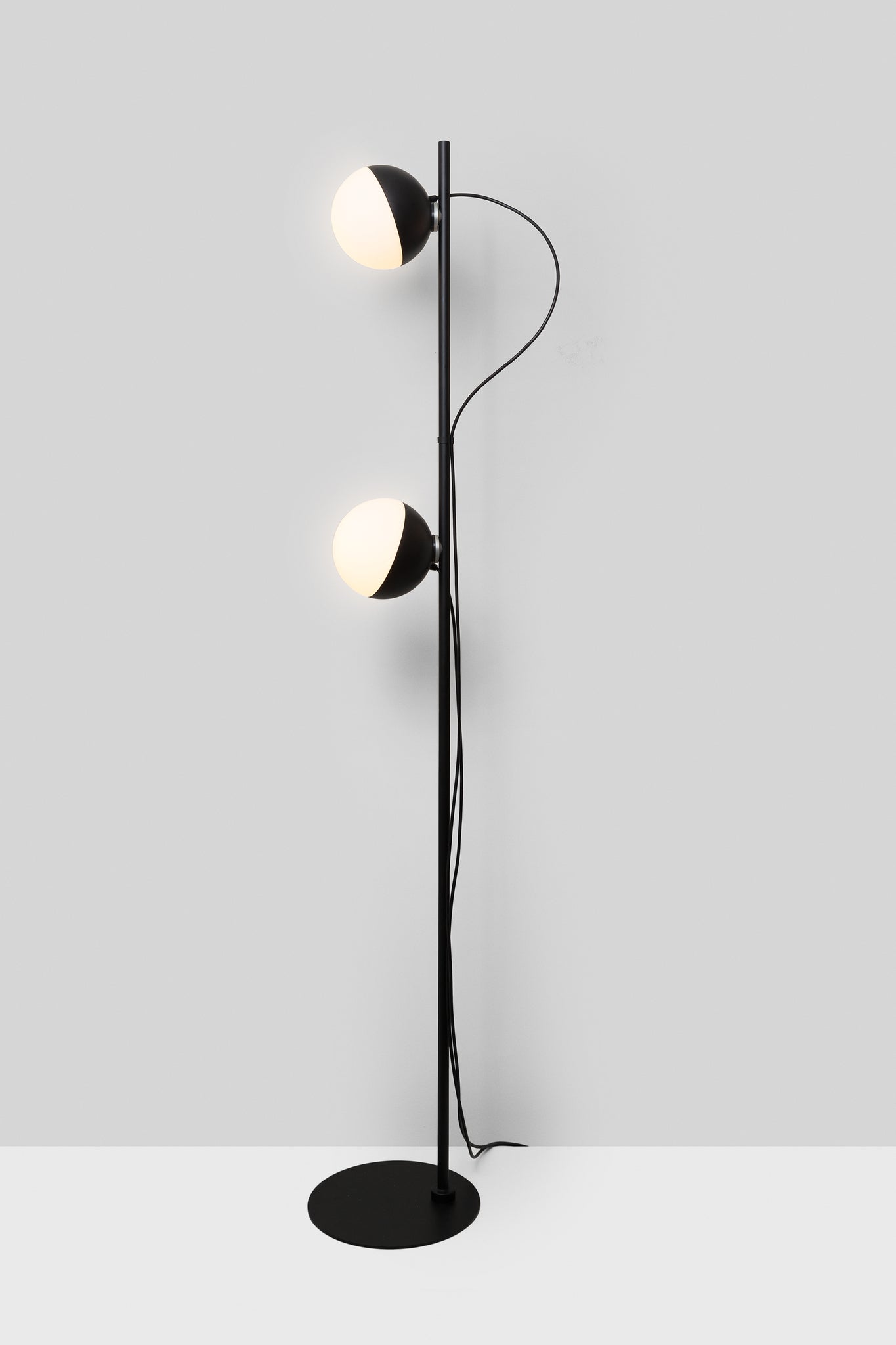 Half Floor Lamp 2 Half @ 16 cm textured black - Milan - Accessoire Loods